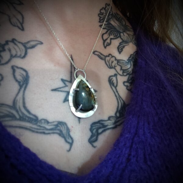 Collier "Fala" - Argent et Spectrolite – Image 3