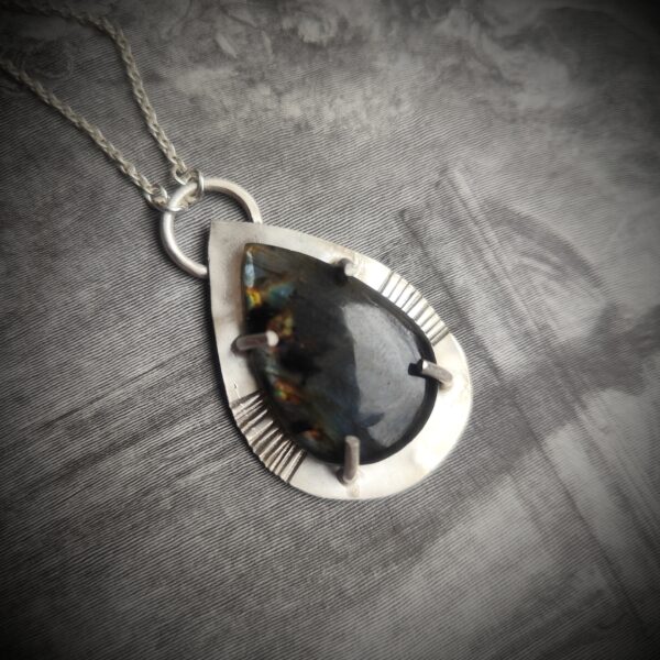 Collier "Fala" - Argent et Spectrolite – Image 2