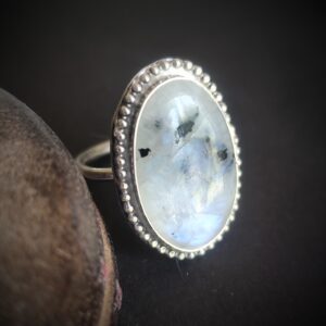 Bagues Nocta - Argent et Labradorite blanche