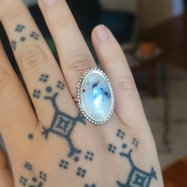 Bagues Nocta - Argent et Labradorite blanche – Image 2