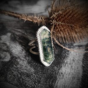 Bagues Sylva - Argent et Agate Mousse