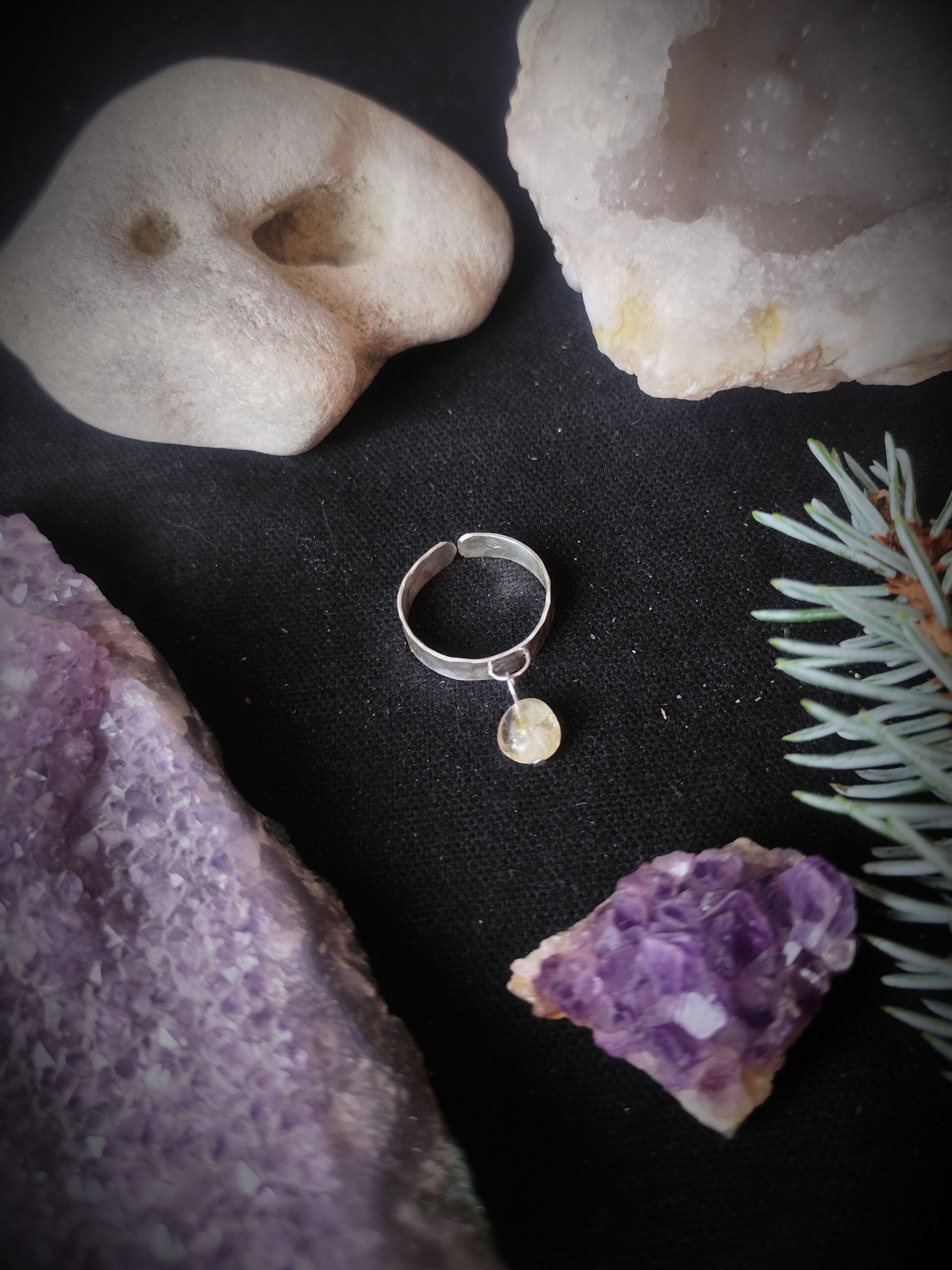 Bague Rusalka - Argent et Citrine – Image 5