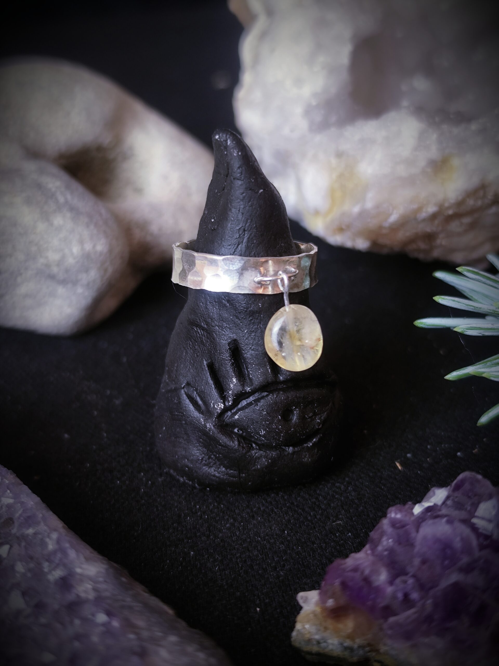 Bague Rusalka - Argent et Citrine