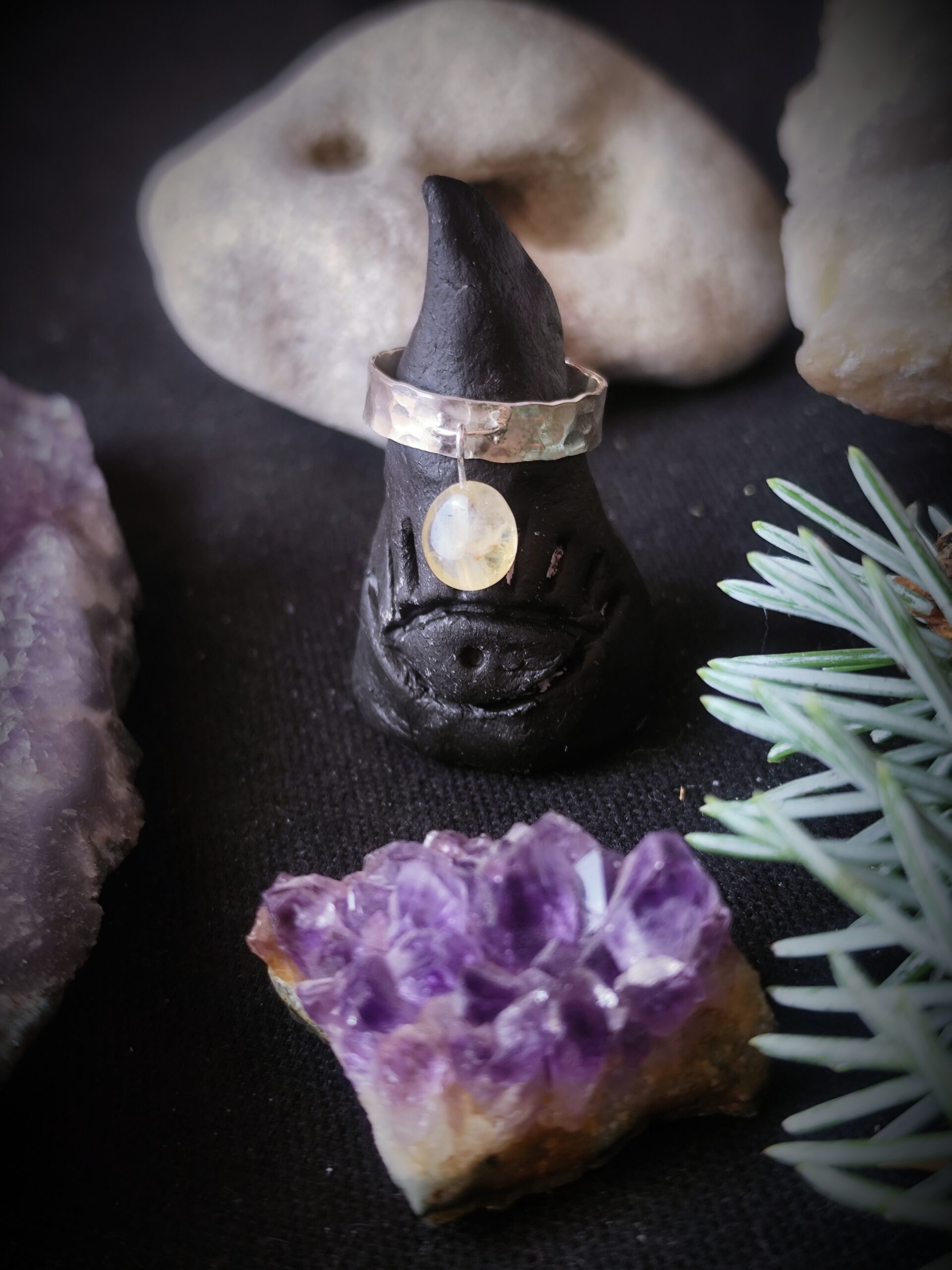 Bague Rusalka - Argent et Citrine – Image 4