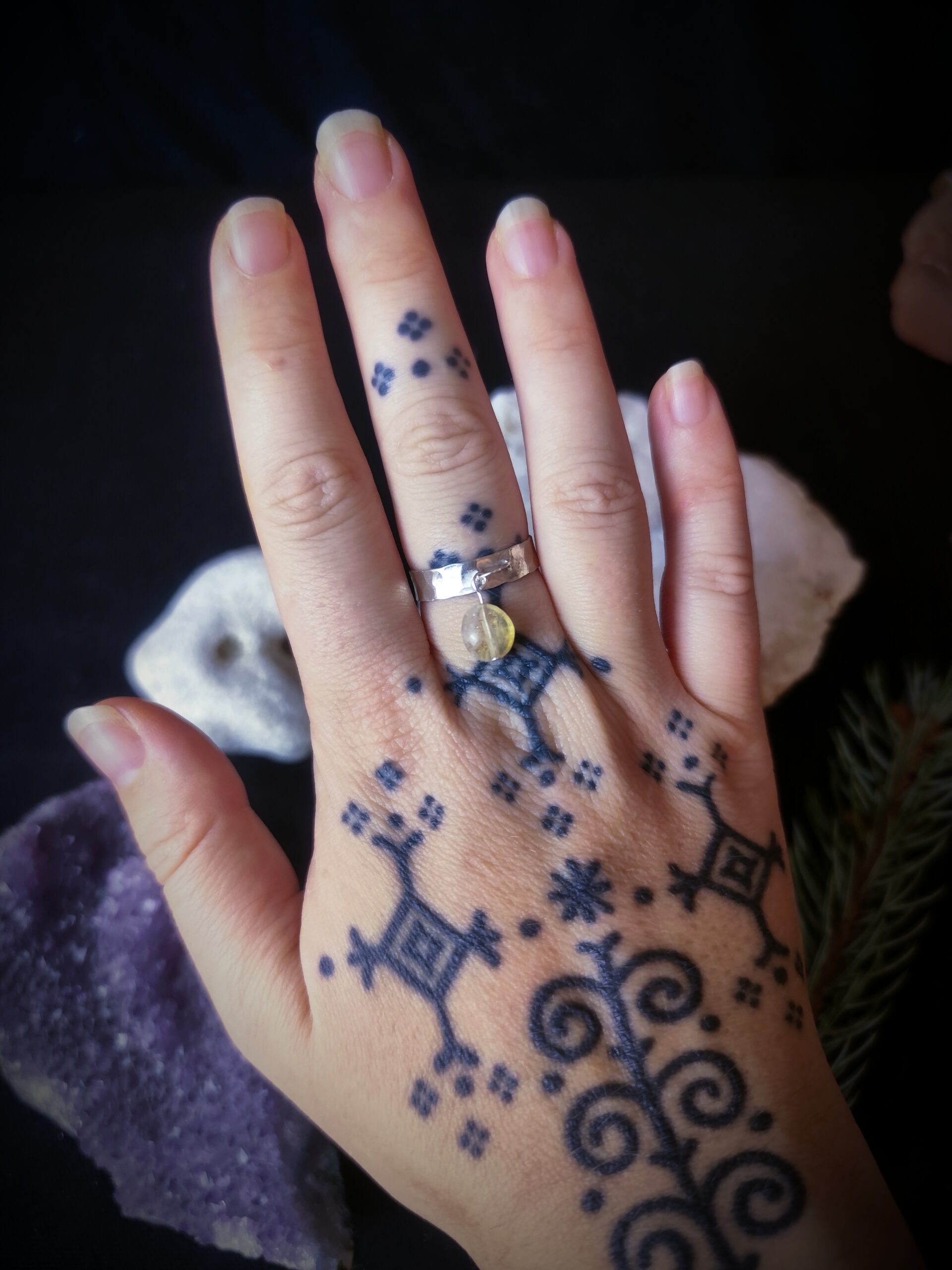 Bague Rusalka - Argent et Citrine – Image 8