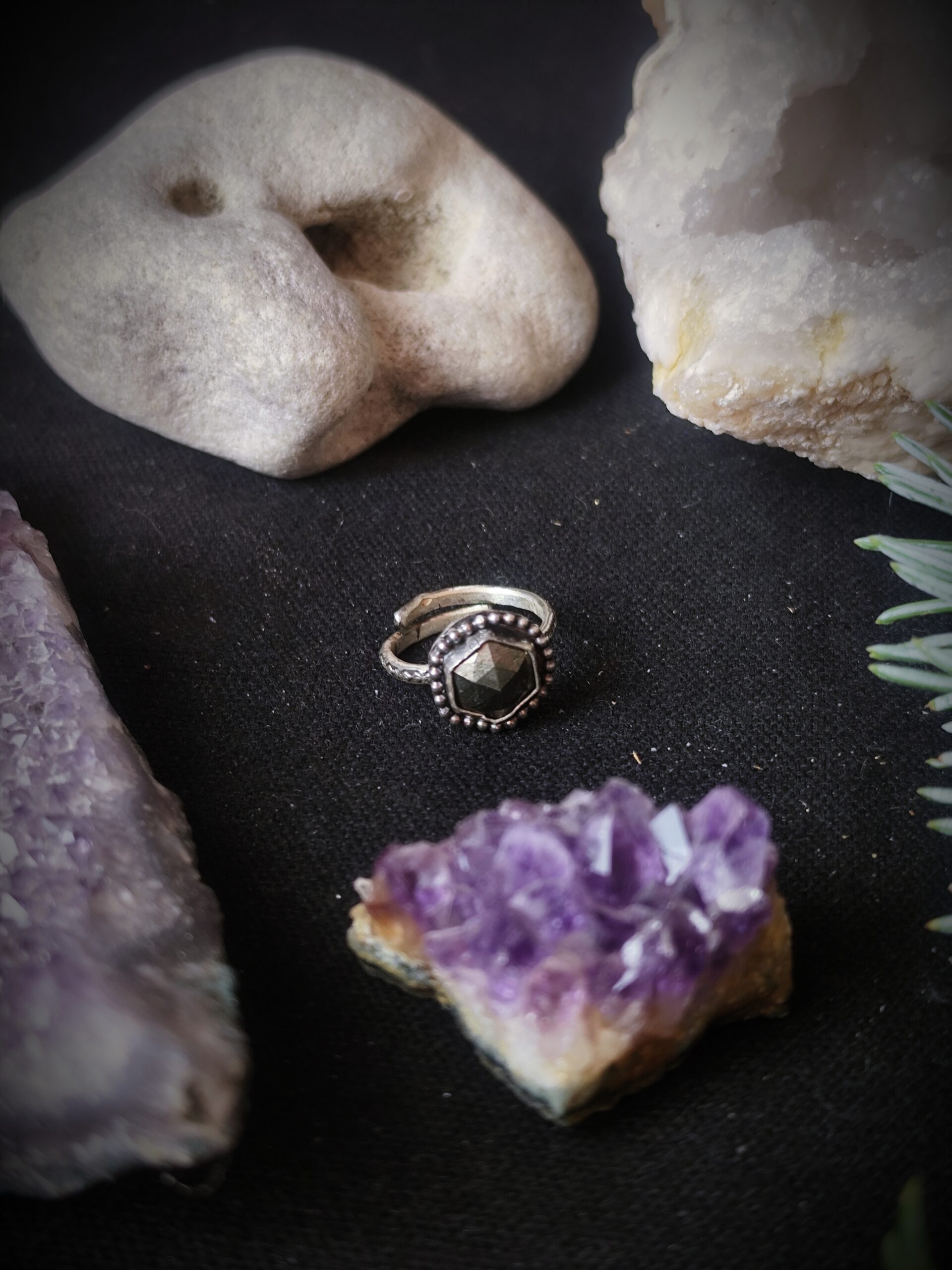 Bague Solenne - Argent et Pyrite – Image 6