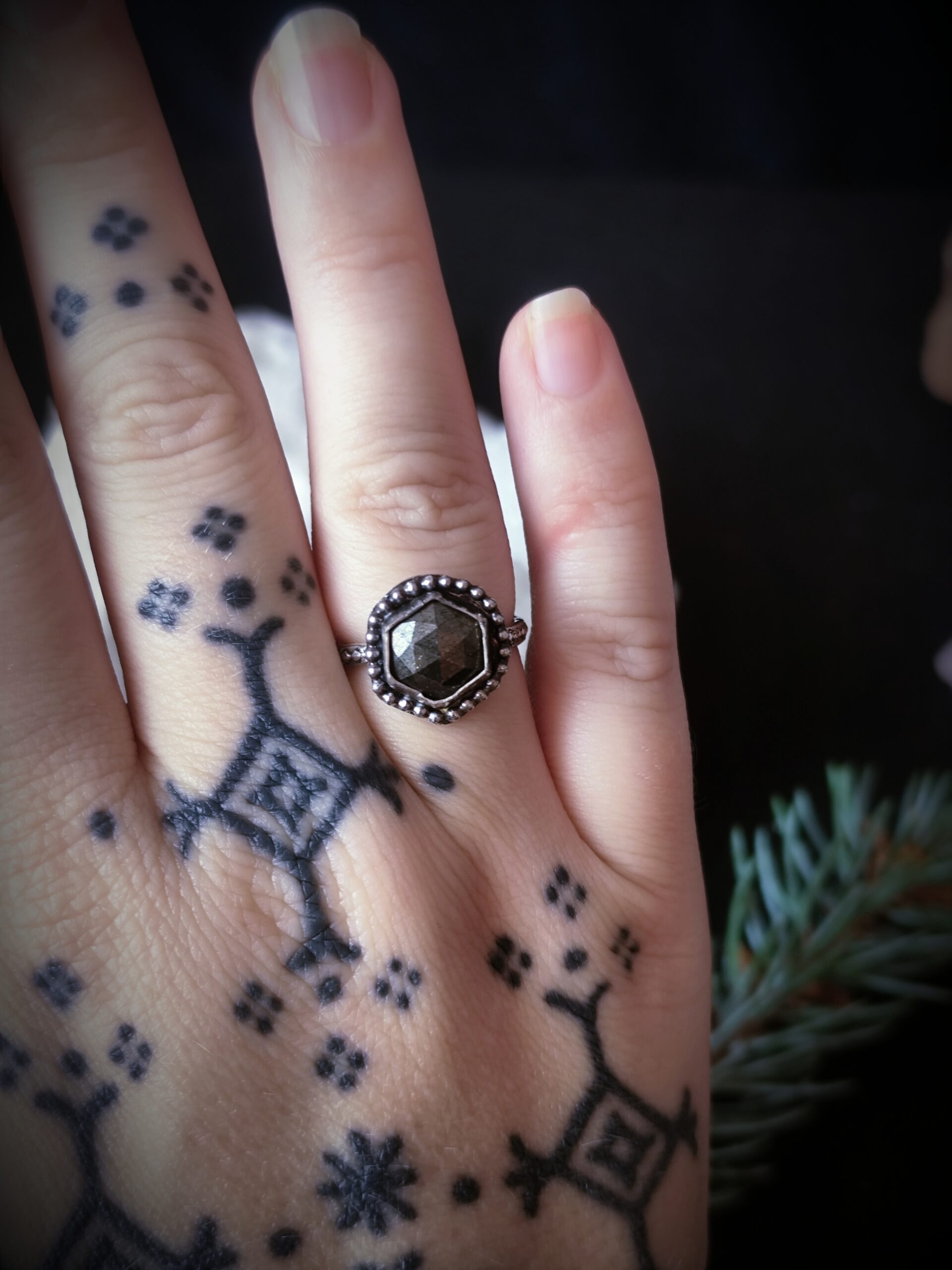 Bague Solenne - Argent et Pyrite – Image 5