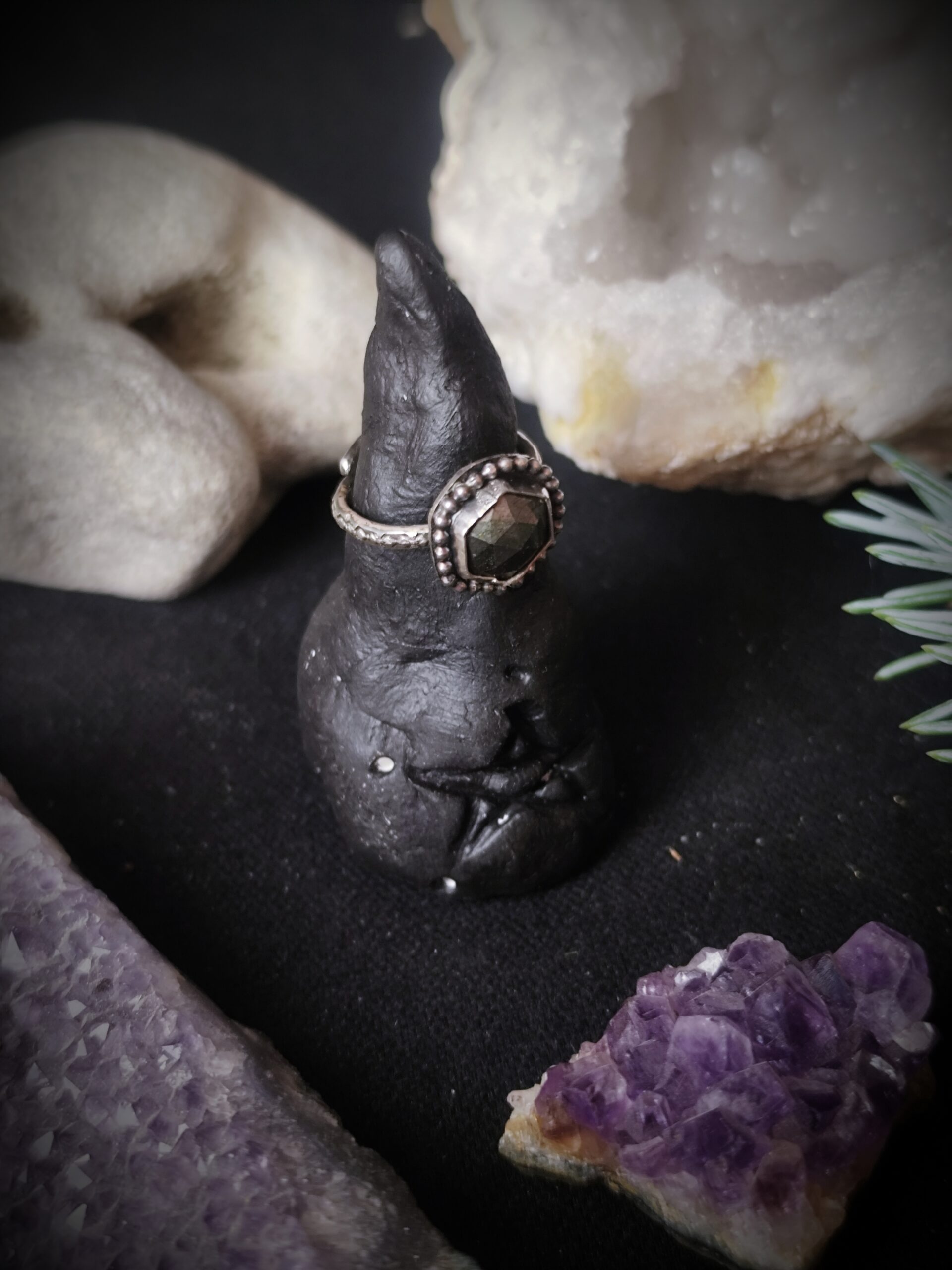 Bague Solenne - Argent et Pyrite – Image 3