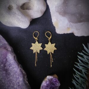 Boucles d'oreilles étoiles filantes - Collection "Ode à la nuit"