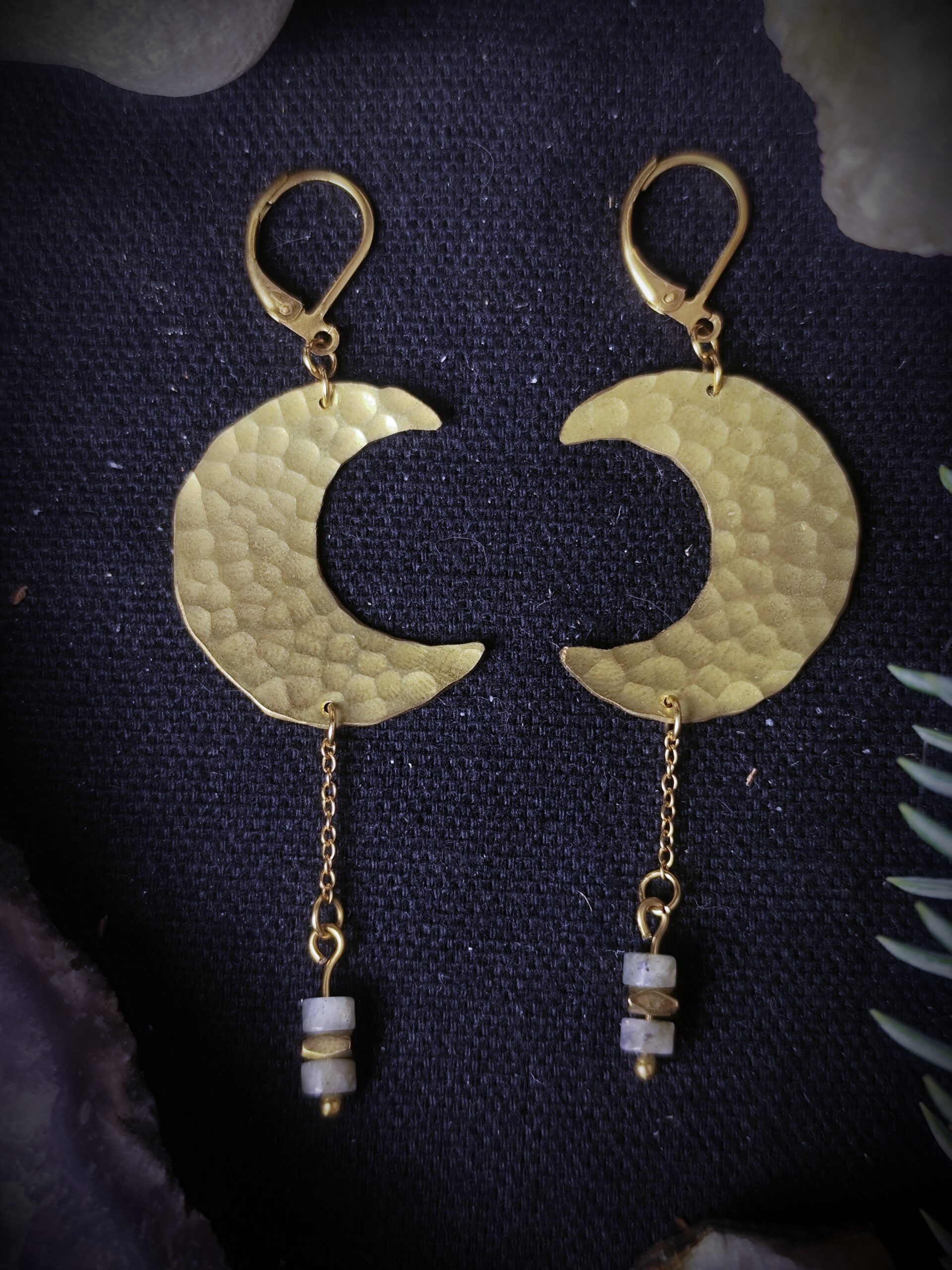 Boucles d'oreilles lunes - Collection "Ode à la nuit" – Image 2