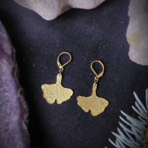 Boucles d'oreilles Gingko - Collection "Murmure Végétal"