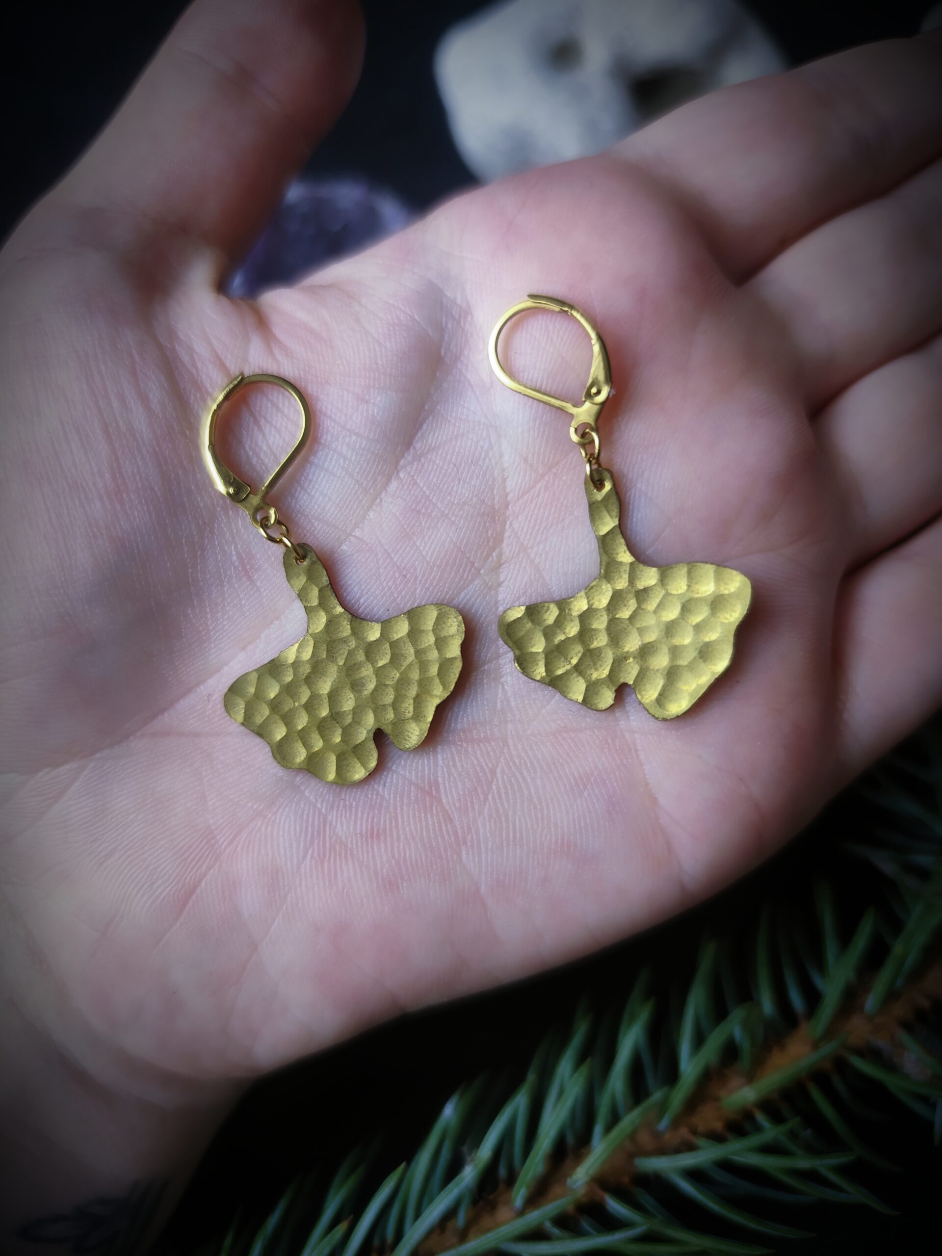 Boucles d'oreilles Gingko - Collection "Murmure Végétal" – Image 4