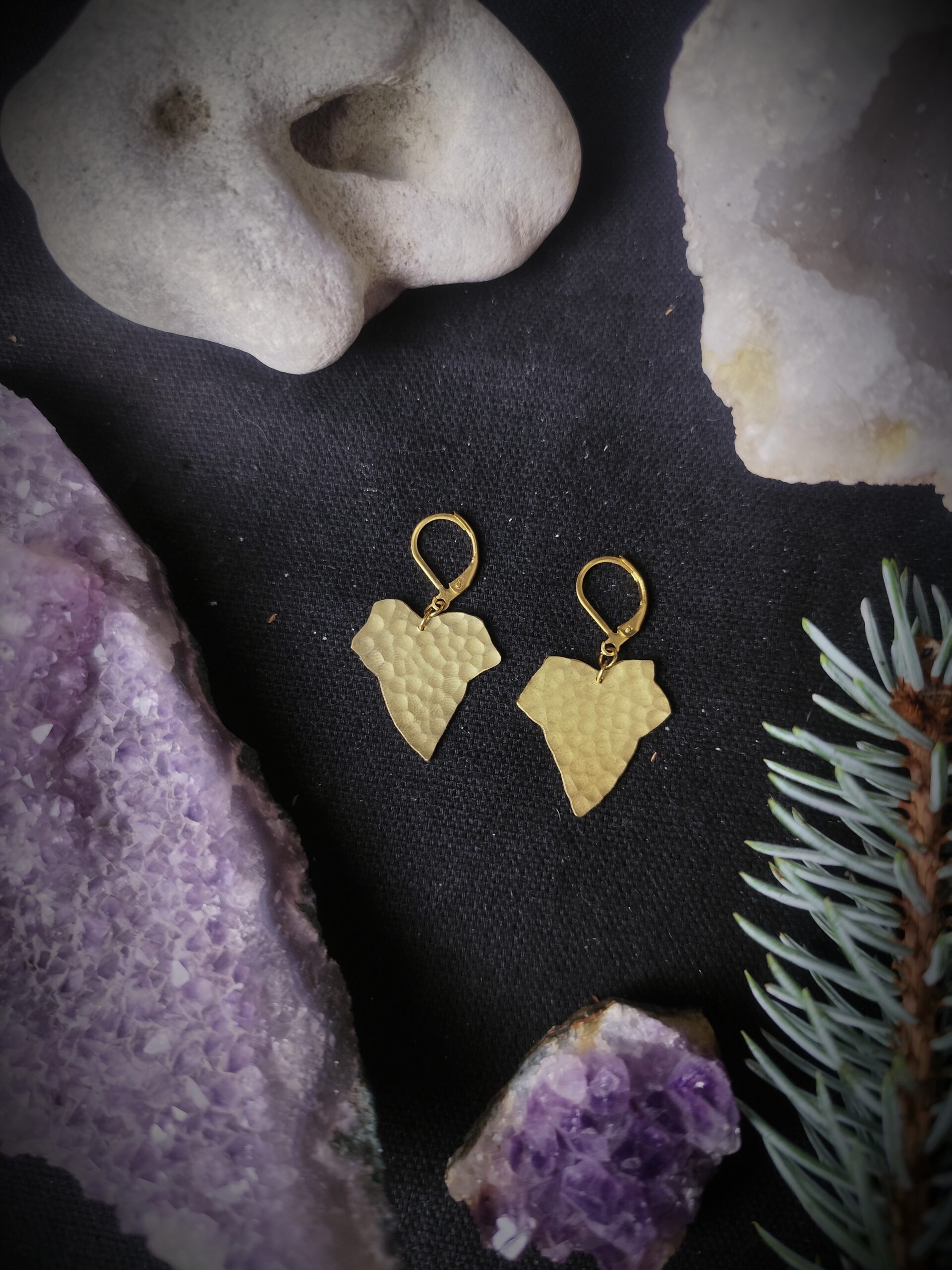 Boucles d'oreilles Lierre - Collection "Murmure Végétal"