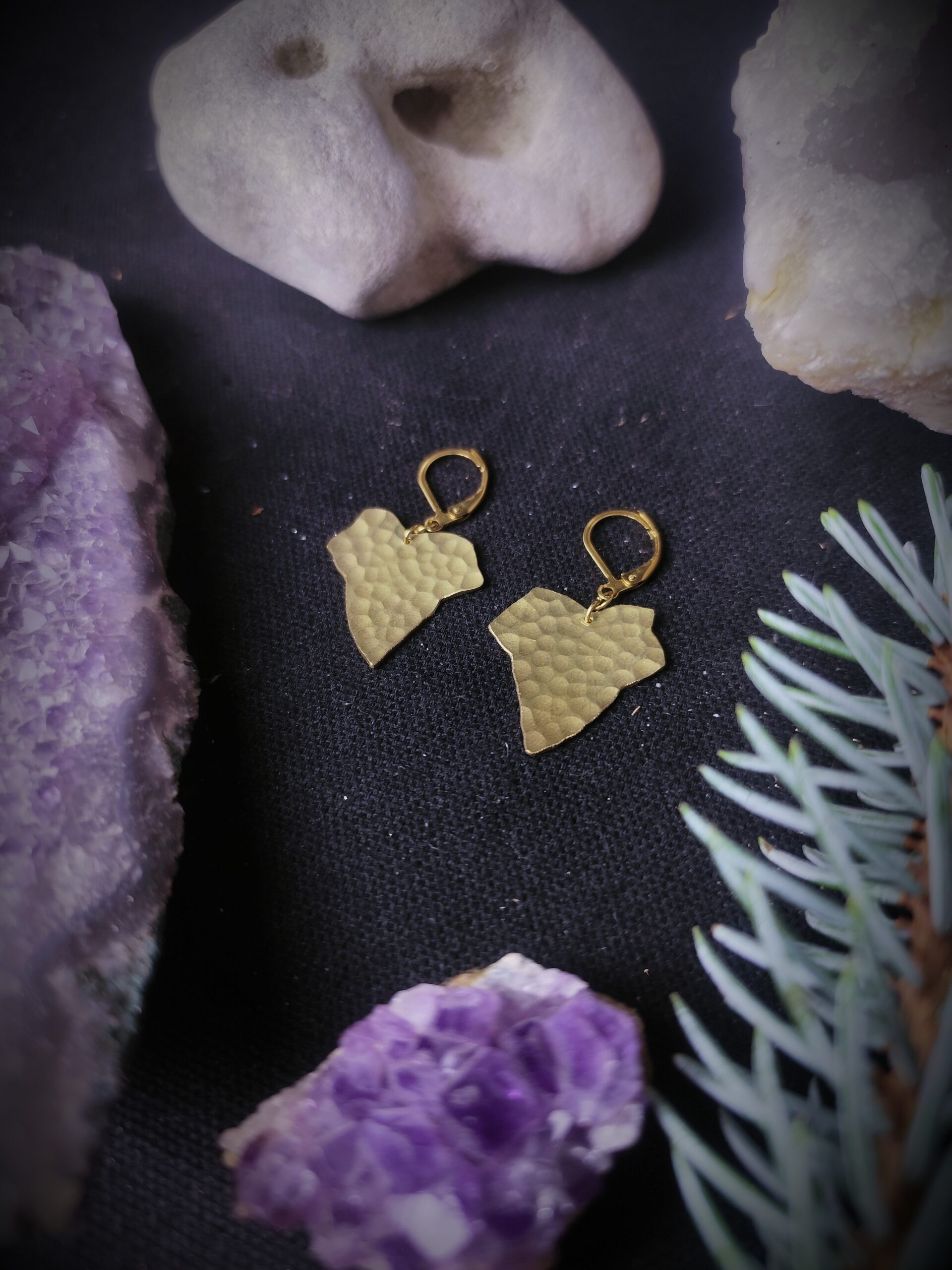 Boucles d'oreilles Lierre - Collection "Murmure Végétal" – Image 3