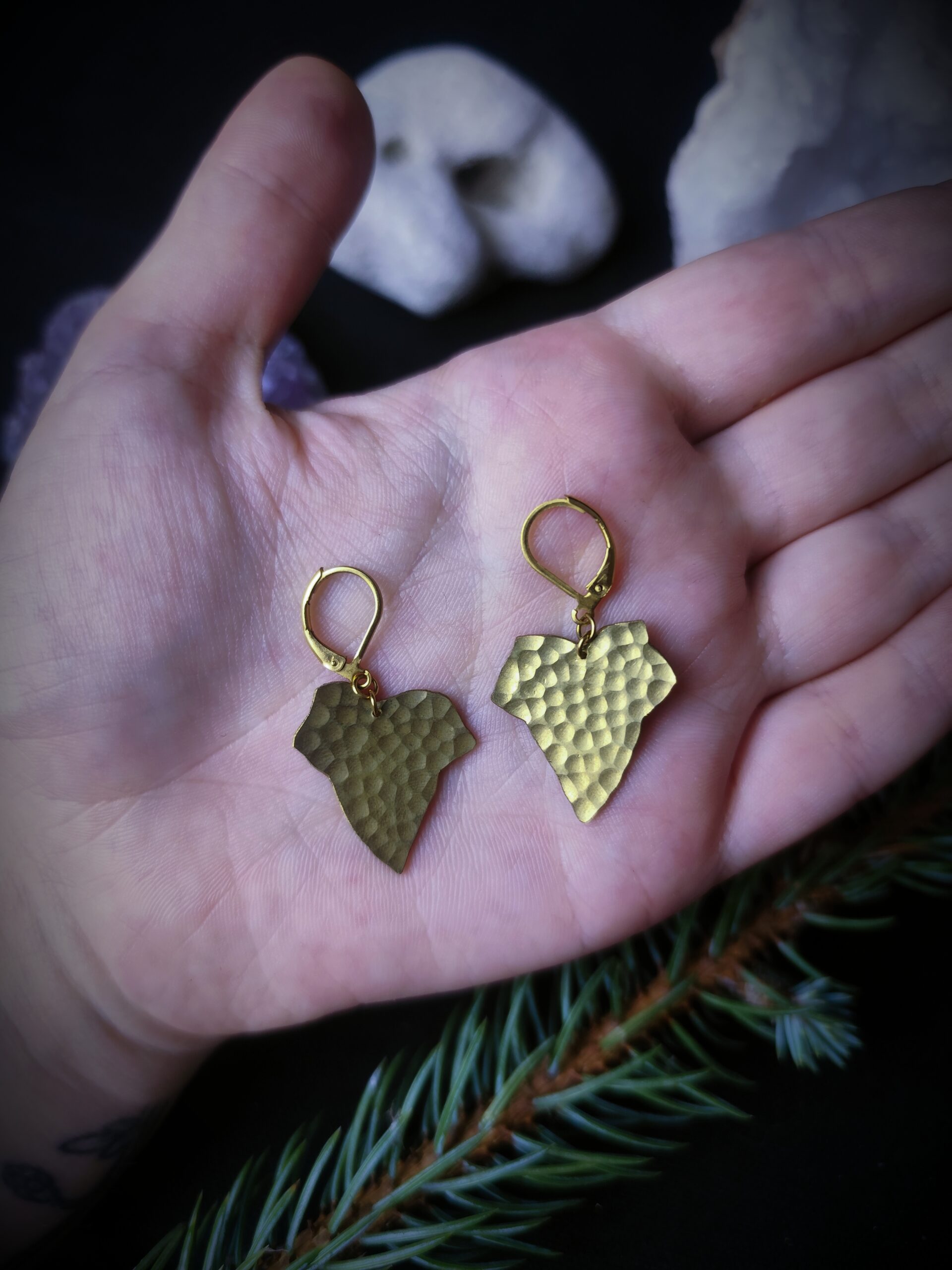 Boucles d'oreilles Lierre - Collection "Murmure Végétal" – Image 4