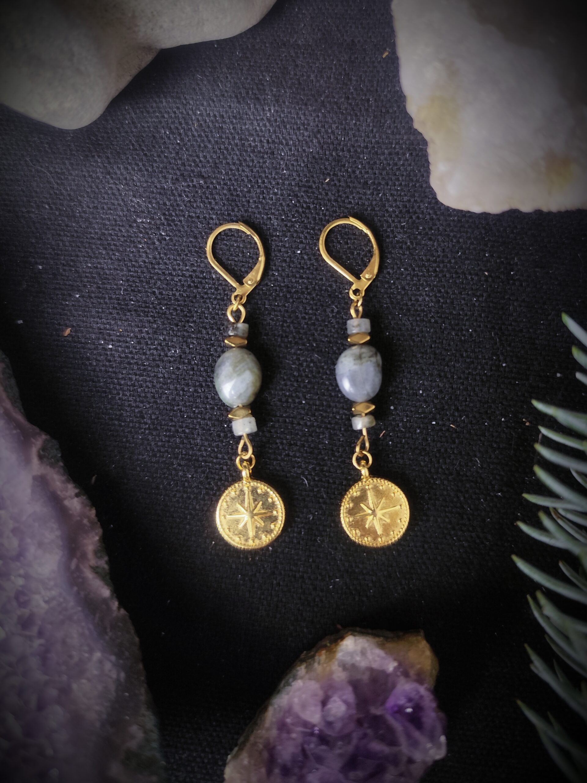 Boucles d'oreilles Etoile des Brumes - Labradorite – Image 2