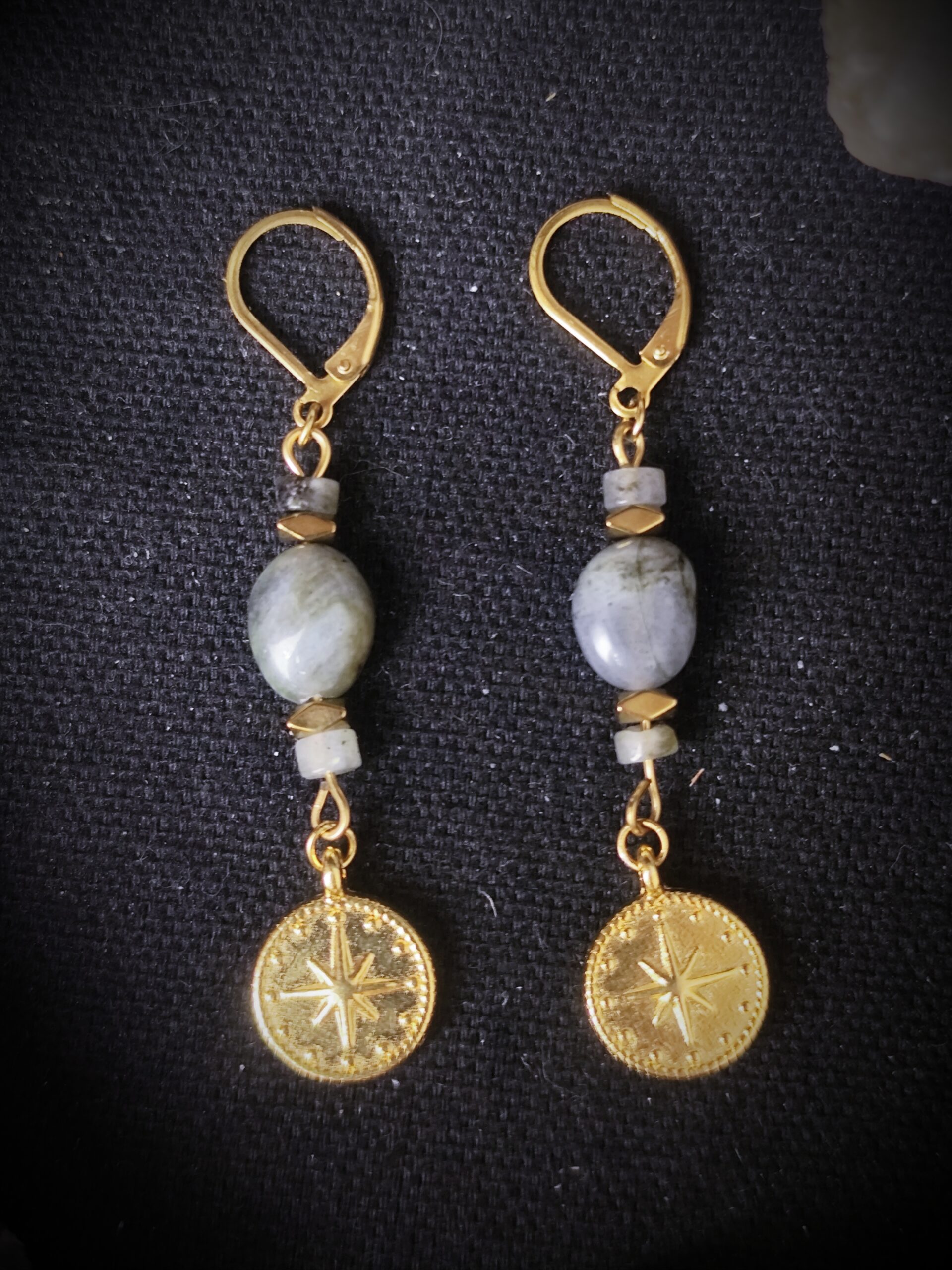 Boucles d'oreilles Etoile des Brumes - Labradorite