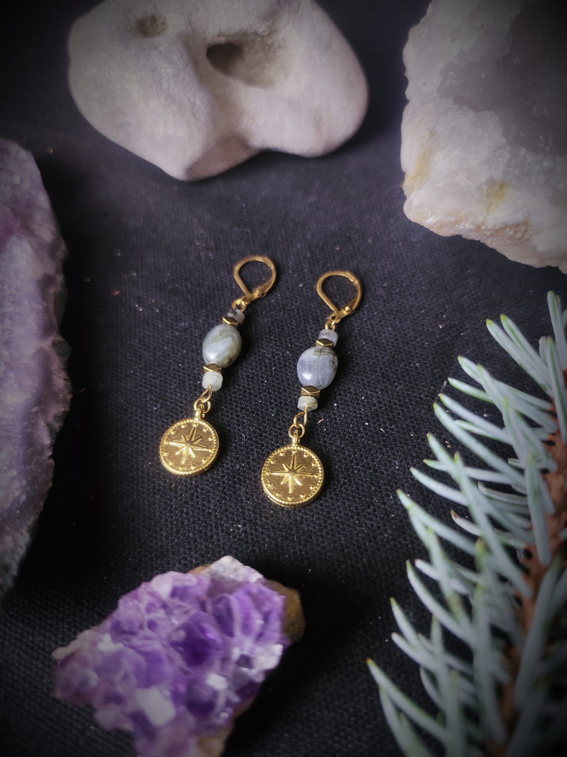 Boucles d'oreilles Etoile des Brumes - Labradorite – Image 3