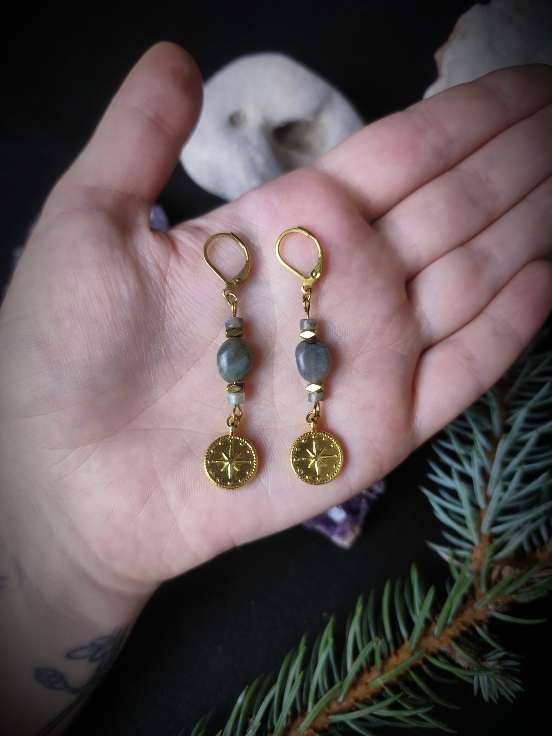 Boucles d'oreilles Etoile des Brumes - Labradorite – Image 4