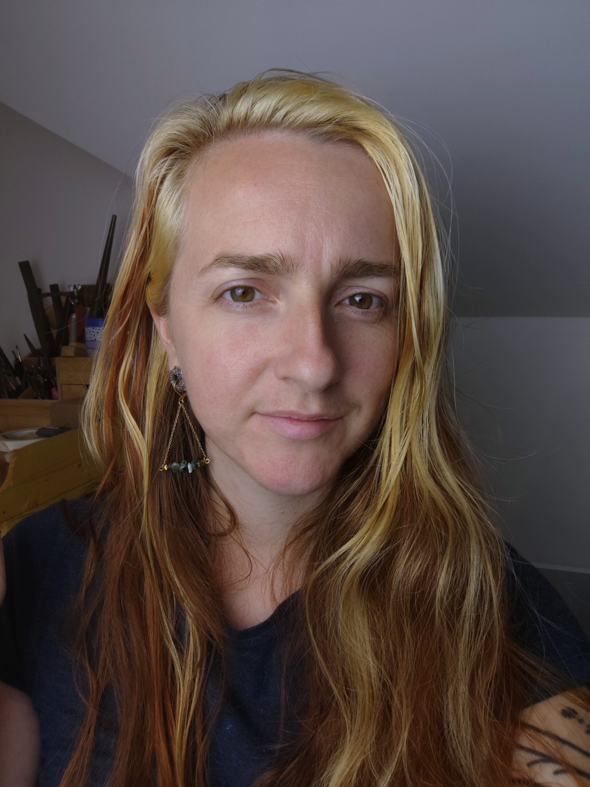 Boucles d'oreilles Racine - Agate Mousse – Image 5