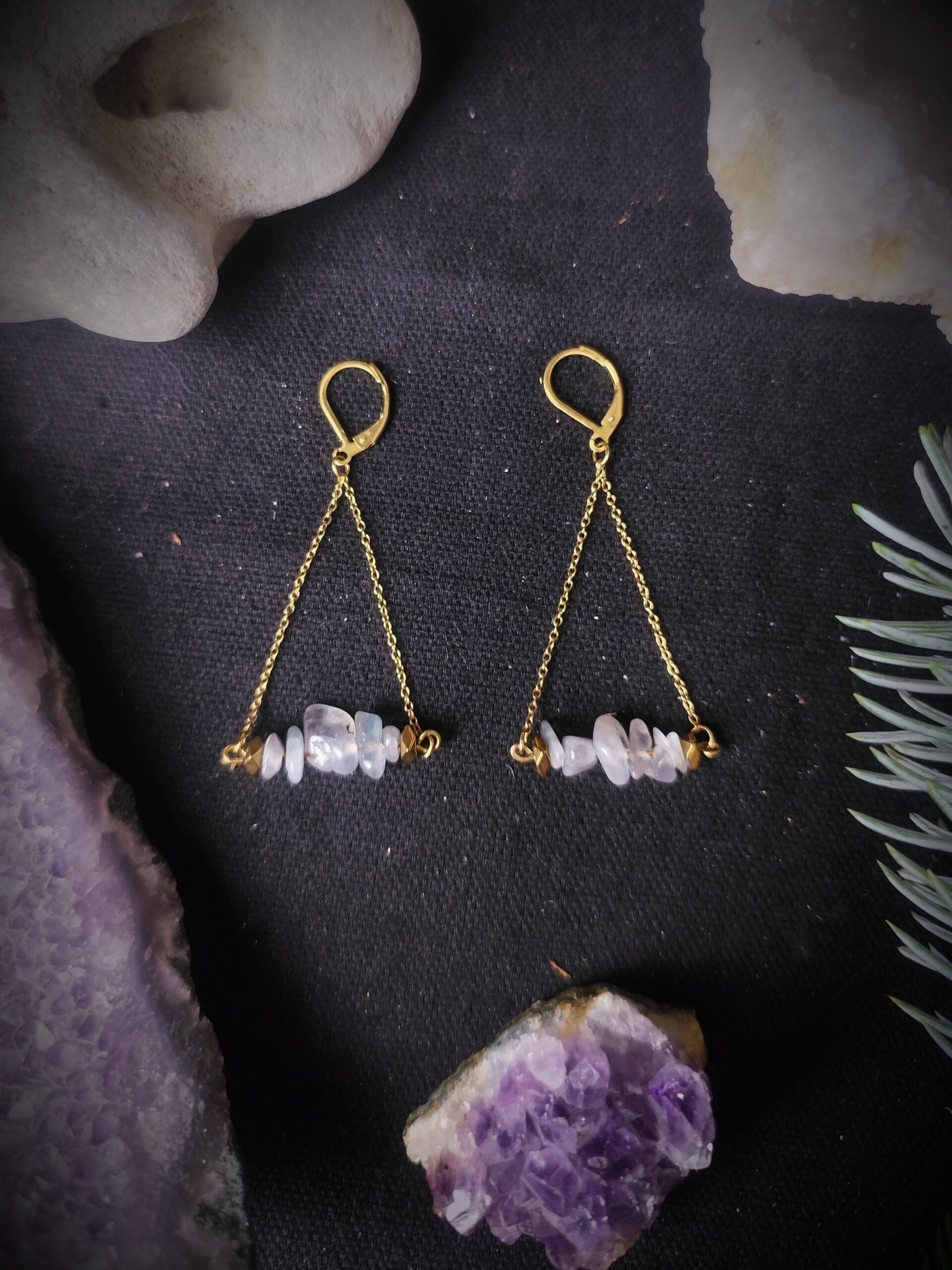 Boucles d'oreilles Nébuleuse - Labradorite – Image 3
