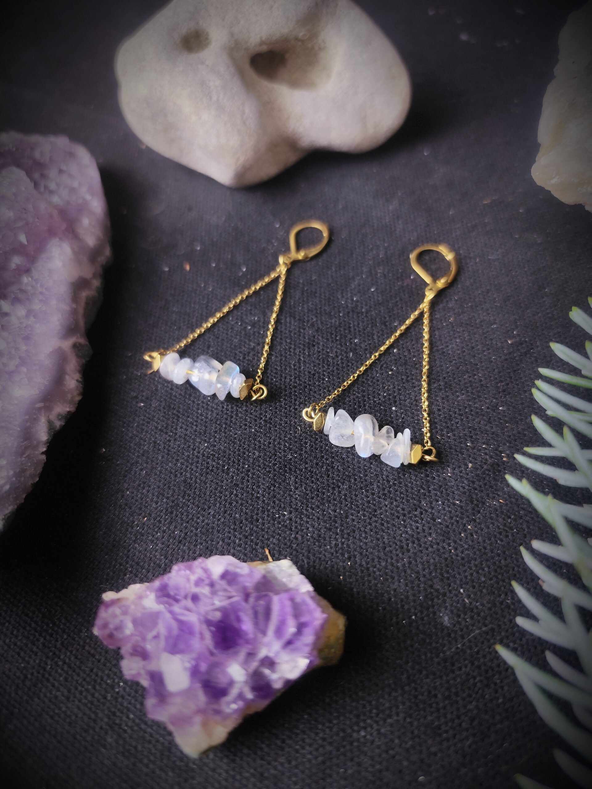 Boucles d'oreilles Nébuleuse - Labradorite – Image 2