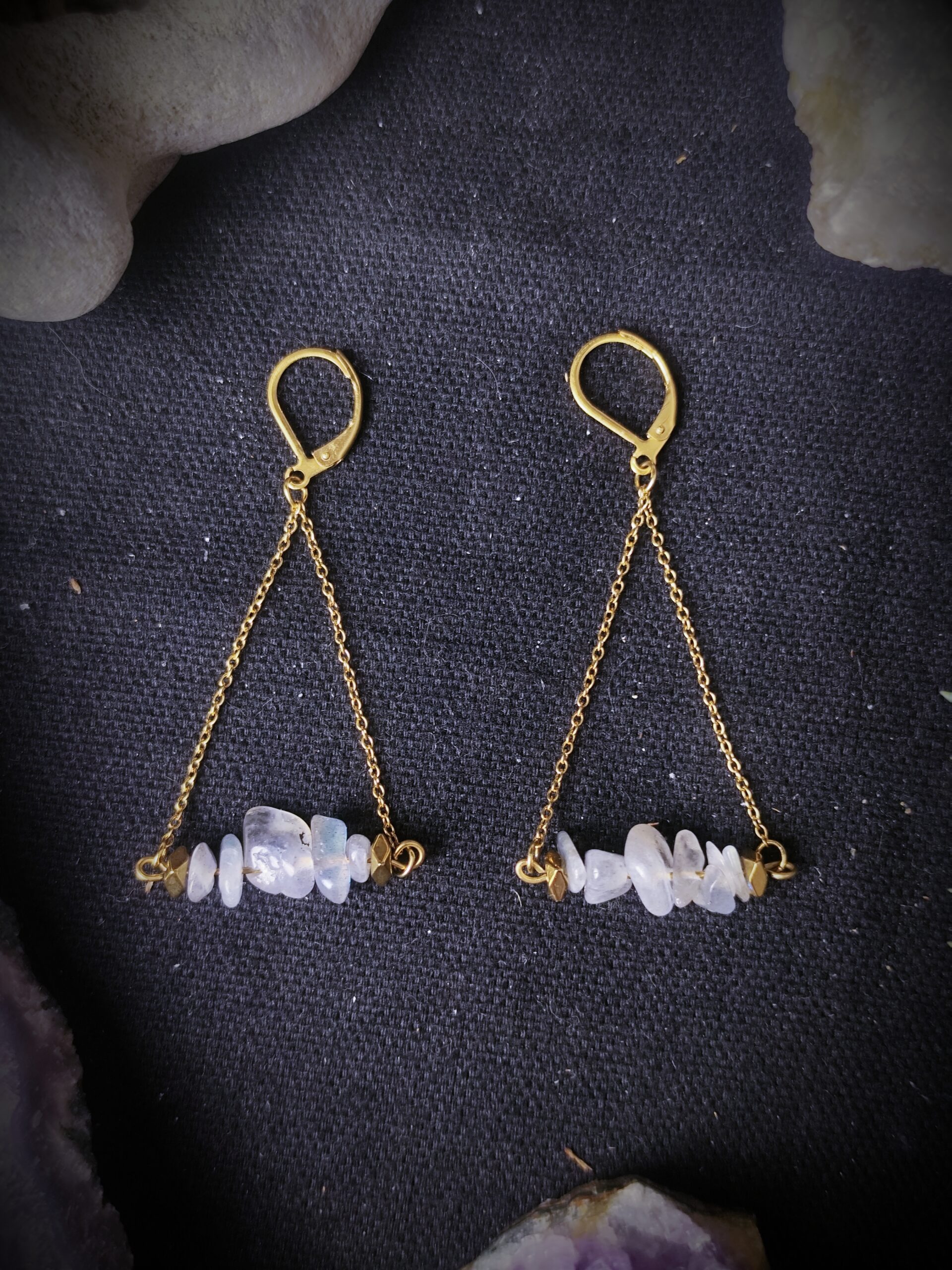 Boucles d'oreilles Nébuleuse - Labradorite