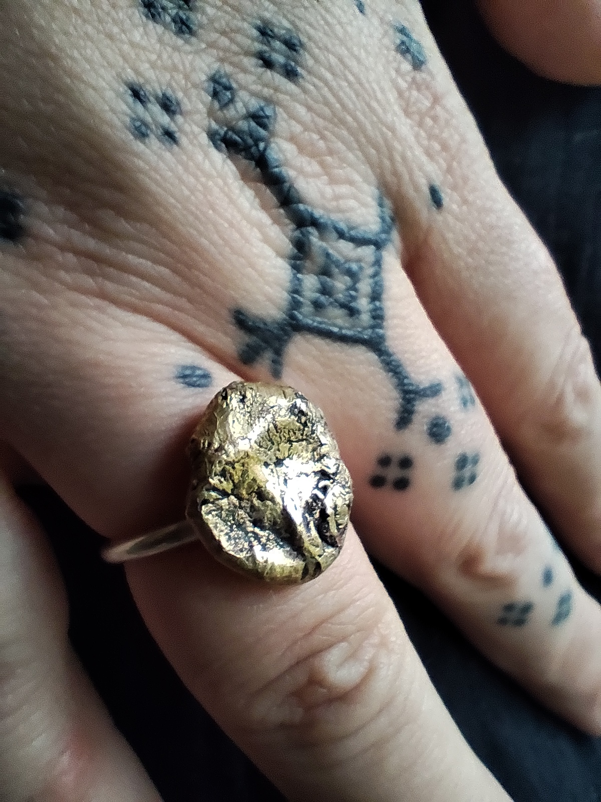 Bague La Bâtisseuse - Argent et Laiton