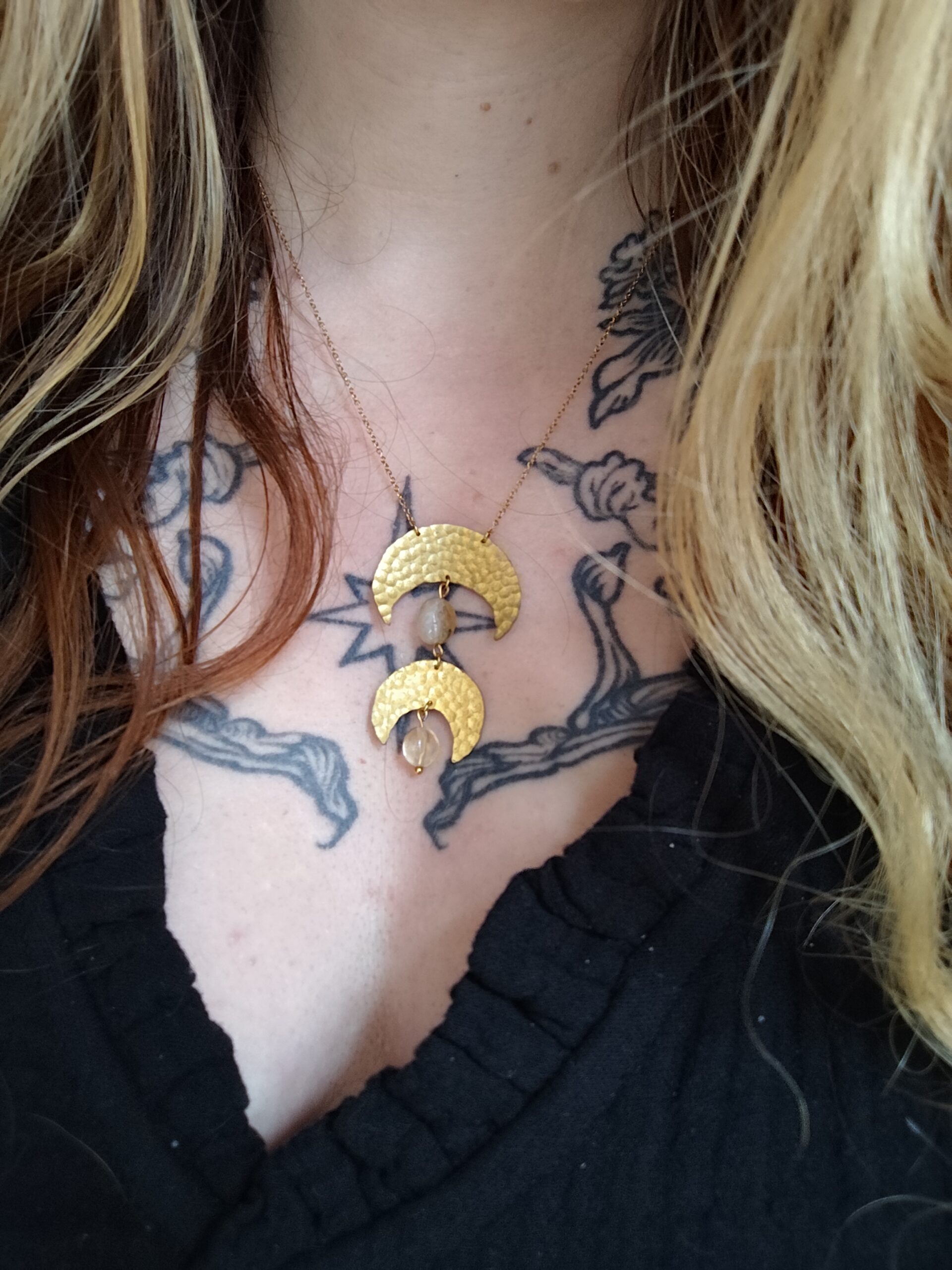 Collier Lunes Jumelles - Citrine – Image 3