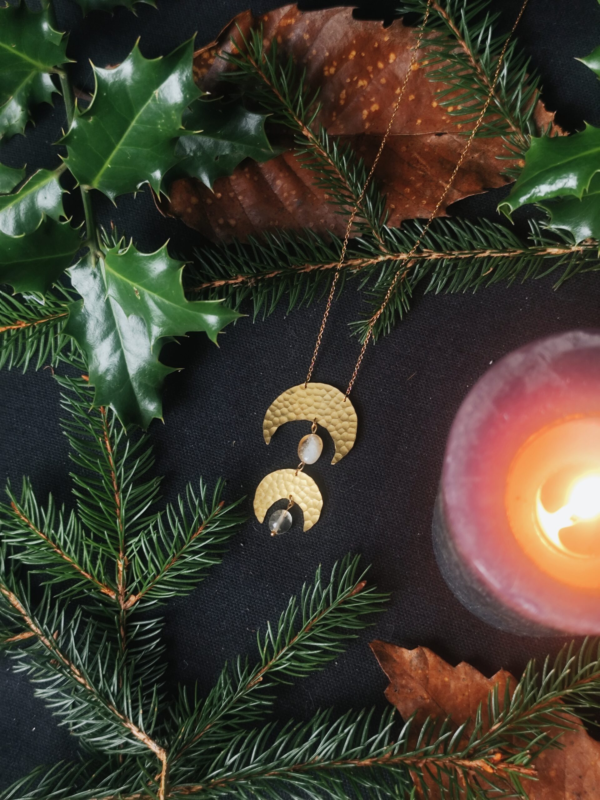 Collier Lunes Jumelles - Citrine – Image 4