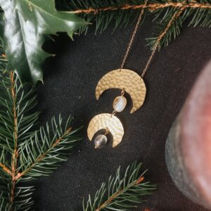 Collier Lunes Jumelles - Citrine