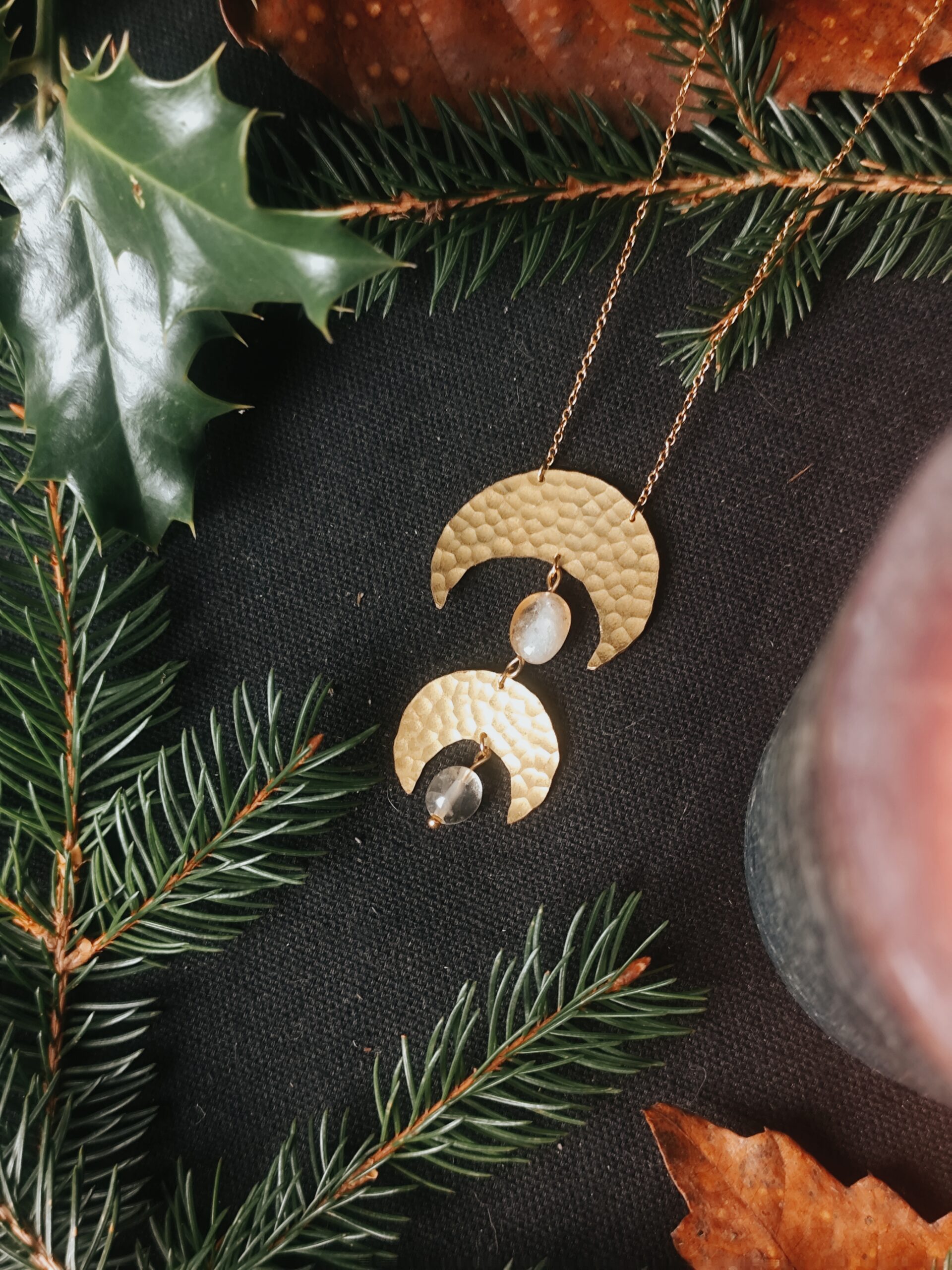 Collier Lunes Jumelles - Citrine