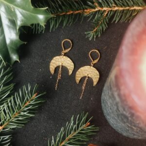 Boucles d'oreilles Lunes Filantes - Collection "Ode à la nuit"