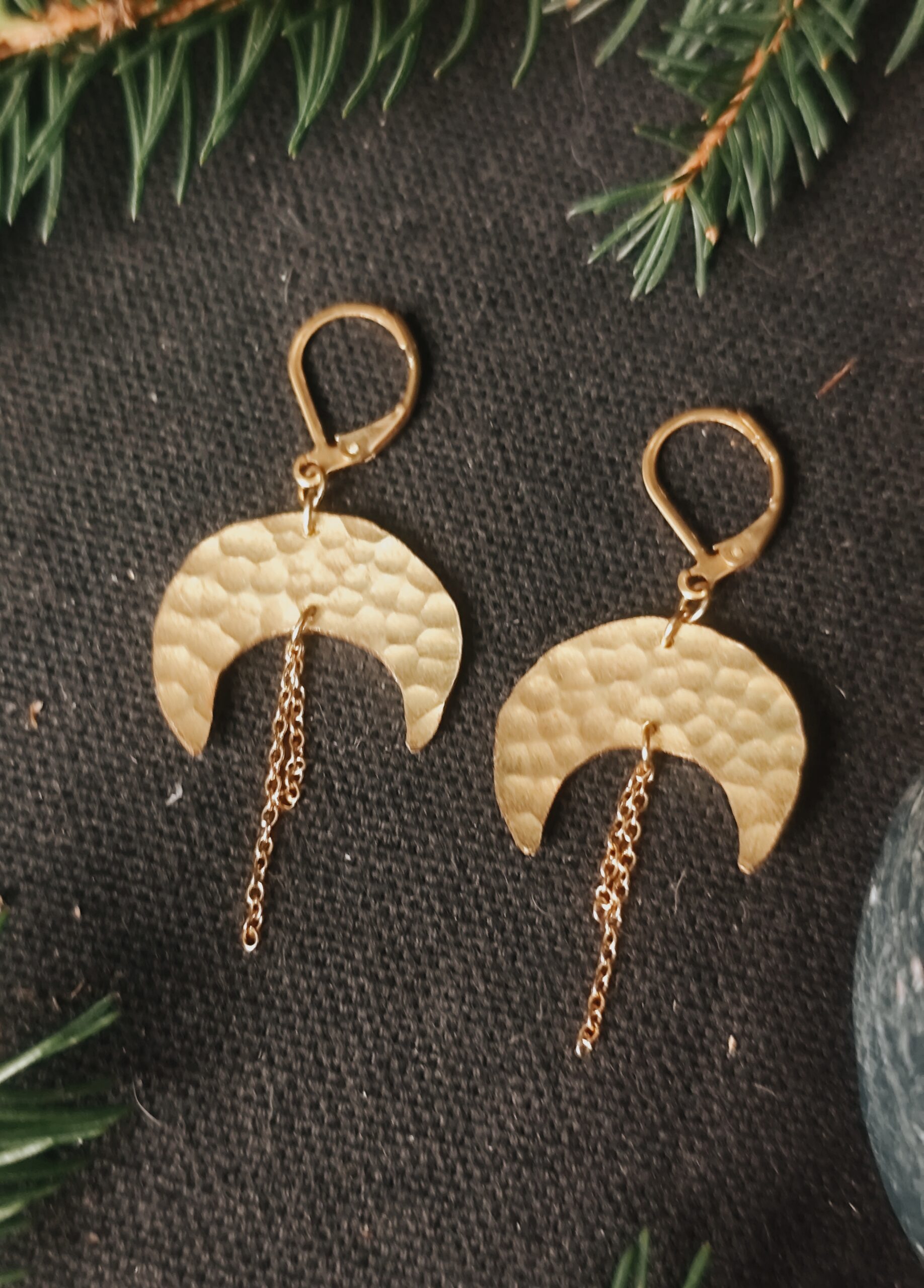 Boucles d'oreilles Lunes Filantes - Collection "Ode à la nuit" – Image 2