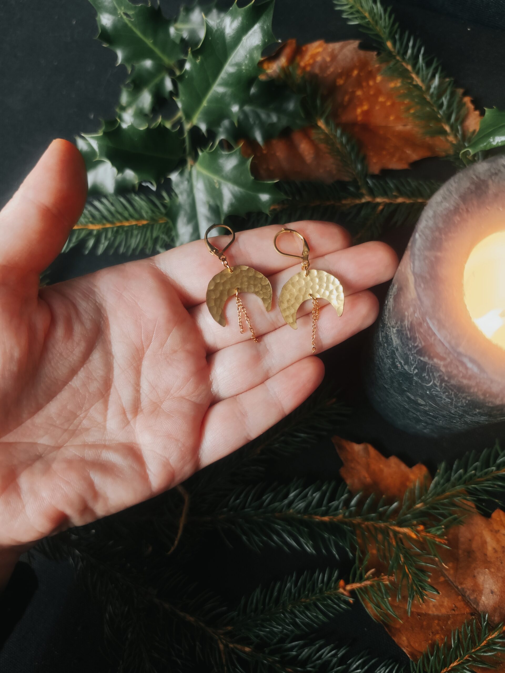 Boucles d'oreilles Lunes Filantes - Collection "Ode à la nuit" – Image 3