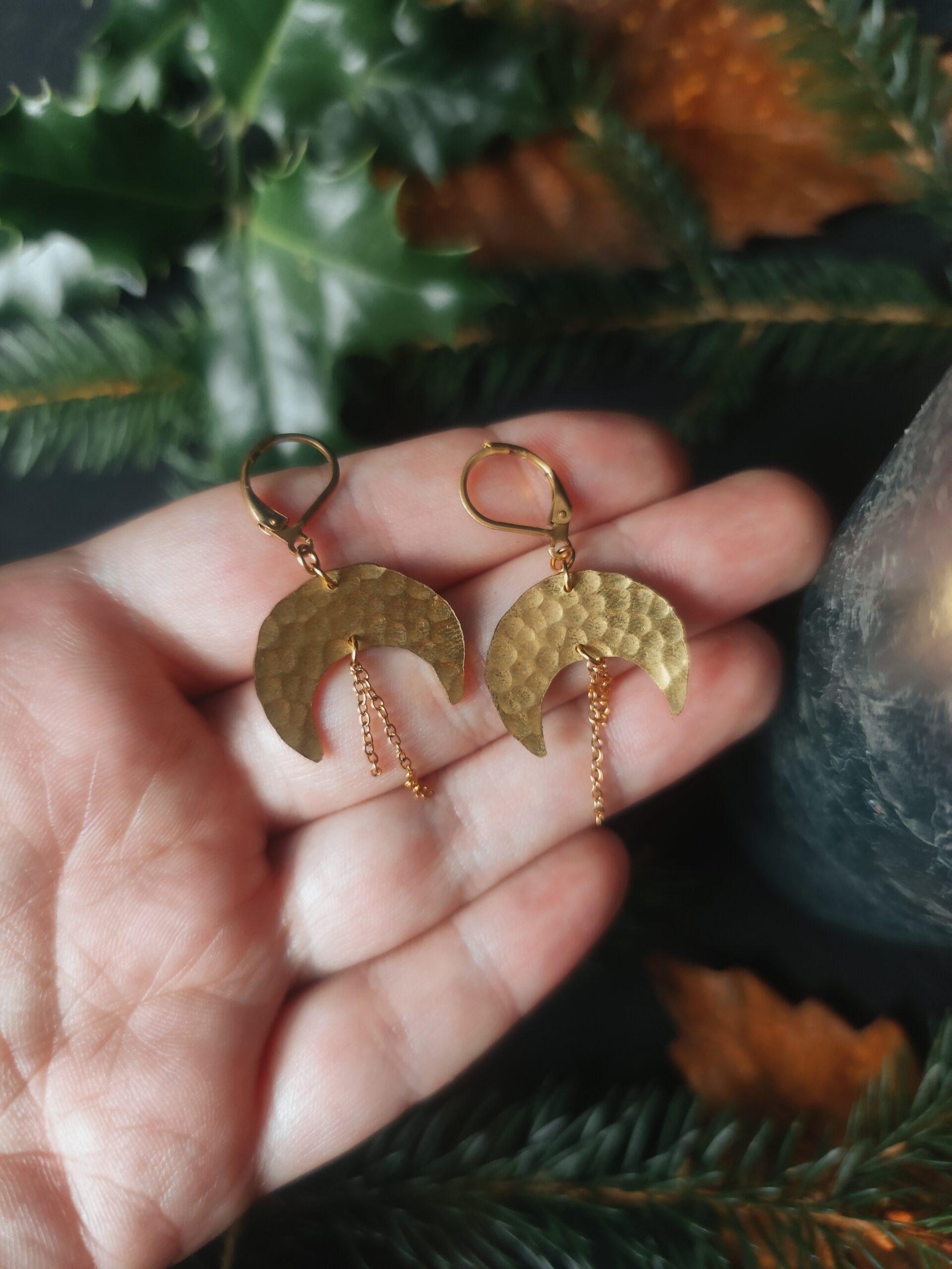 Boucles d'oreilles Lunes Filantes - Collection "Ode à la nuit" – Image 4