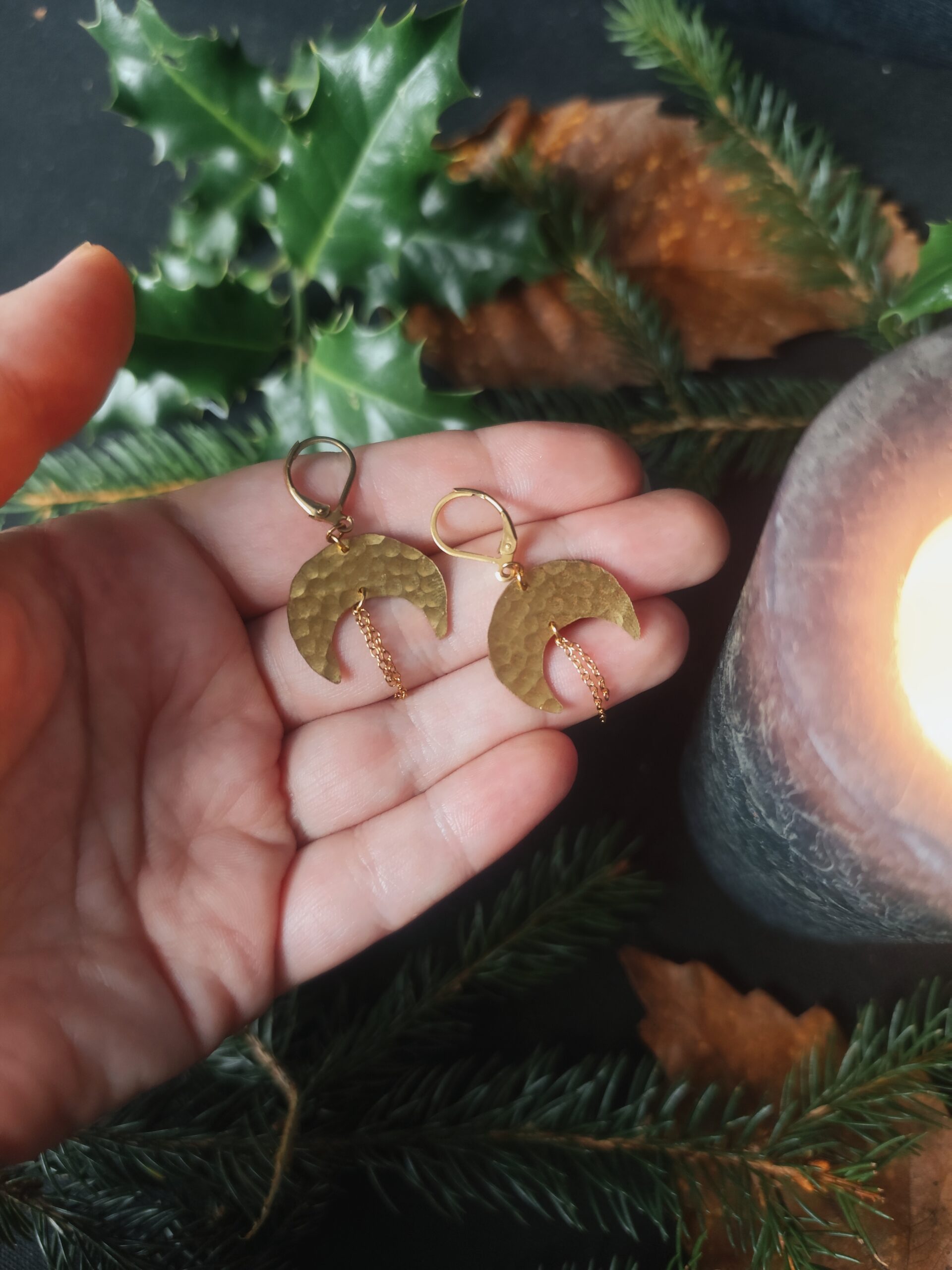 Boucles d'oreilles Lunes Filantes - Collection "Ode à la nuit" – Image 5