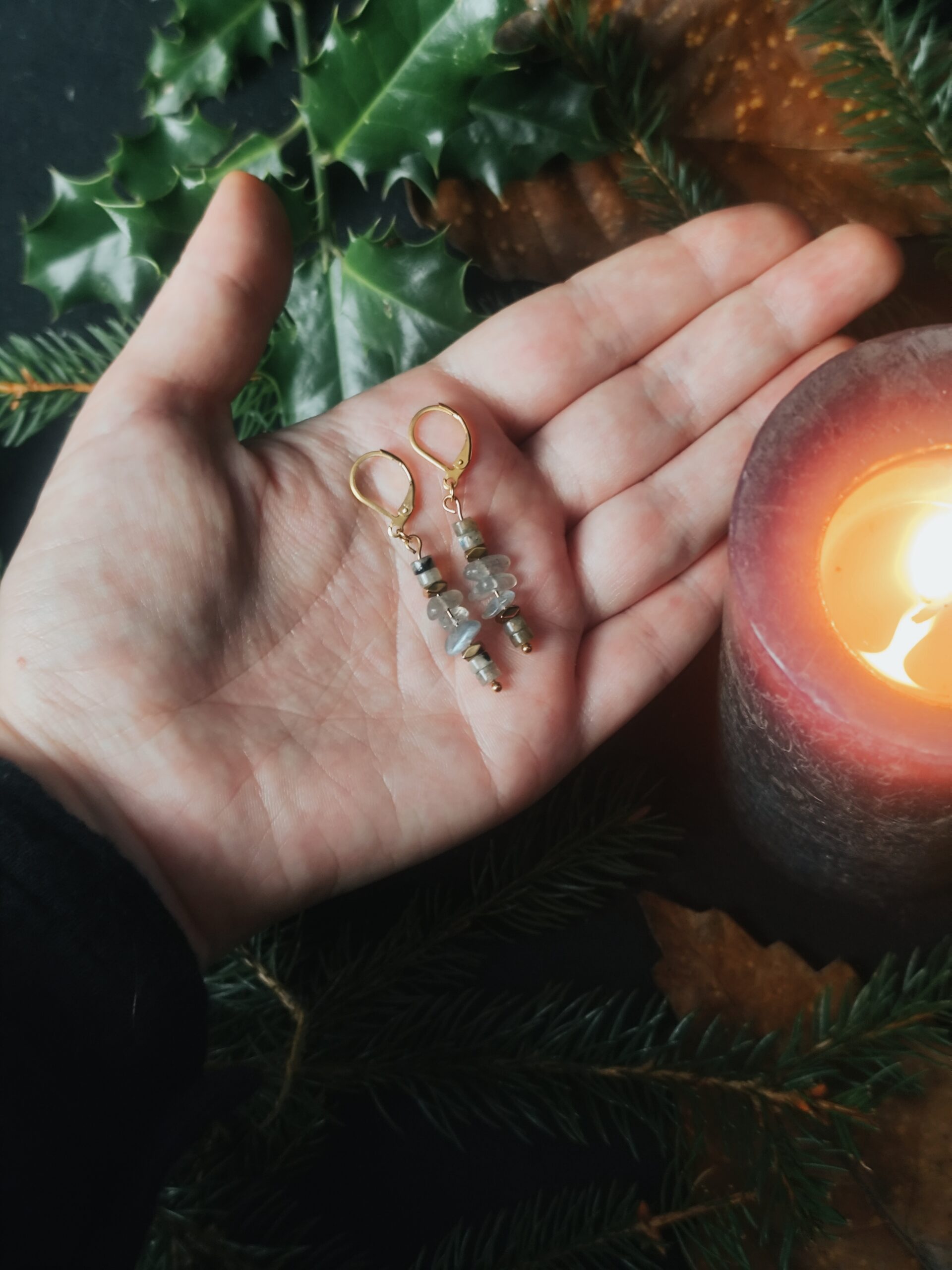 Boucles d'oreilles Les Larmes des Vents - Labradorite – Image 5