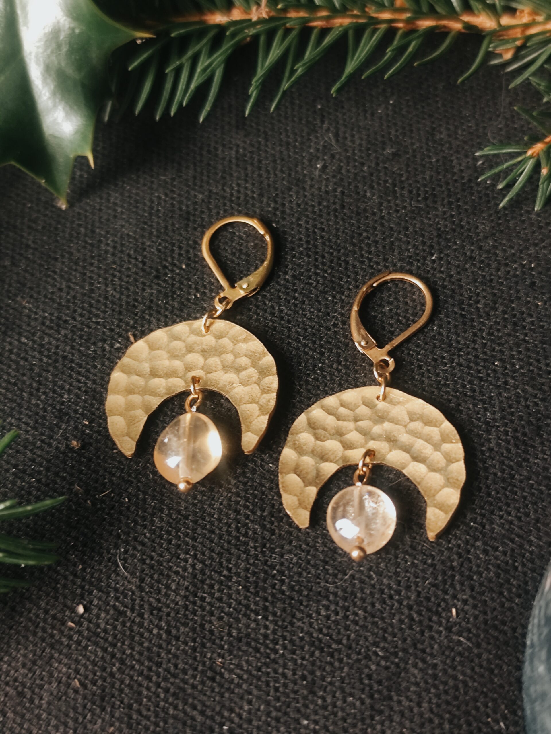 Boucles d'oreilles Lune Gardienne - Citrine – Image 6