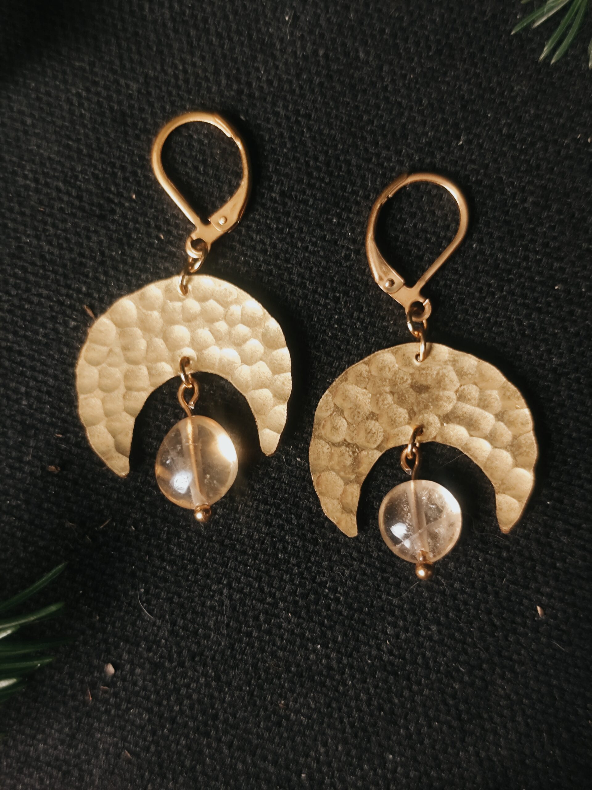 Boucles d'oreilles Lune Gardienne - Citrine – Image 2
