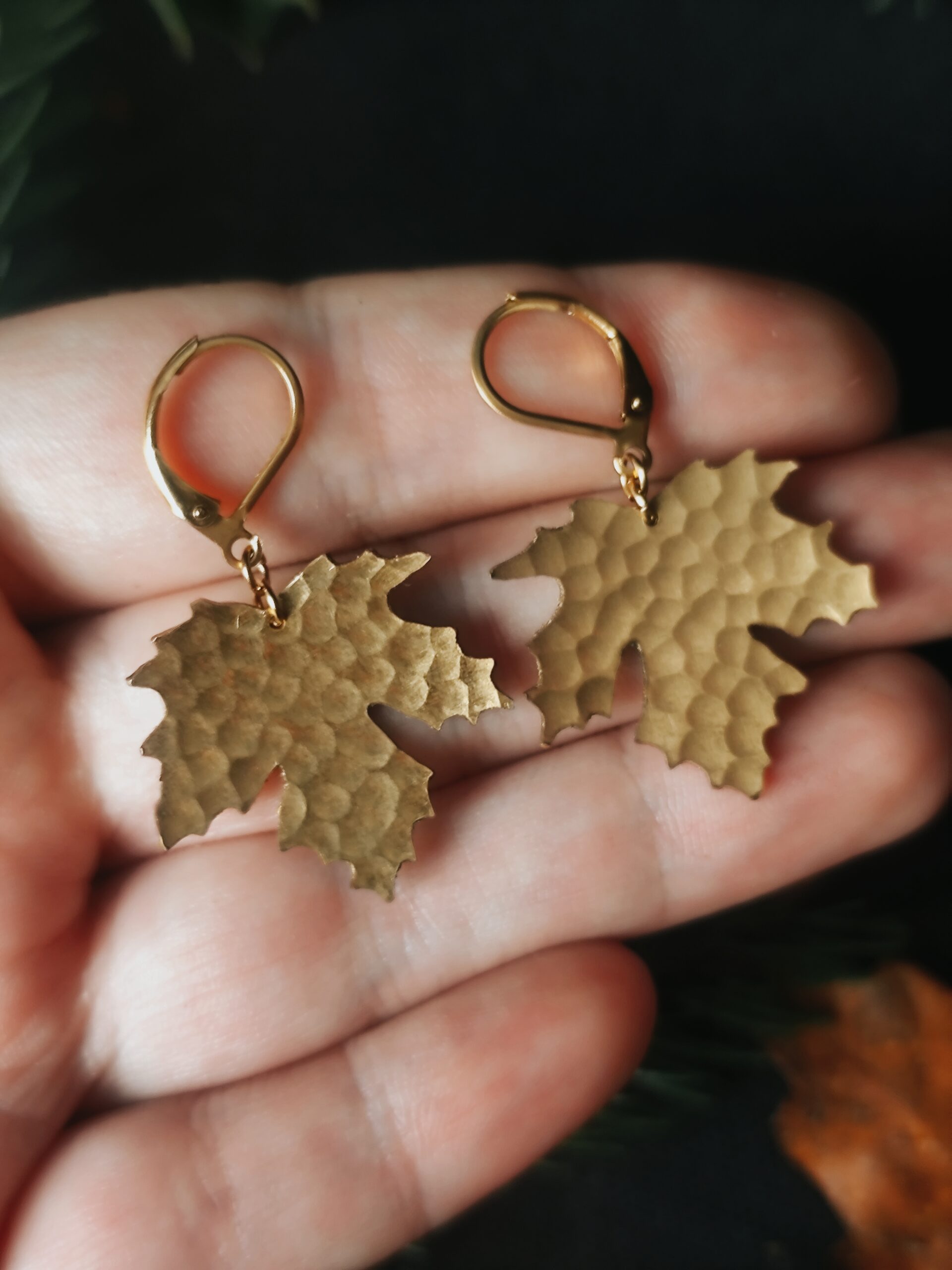 Boucles d'oreilles Feuilles de Platane – Image 2