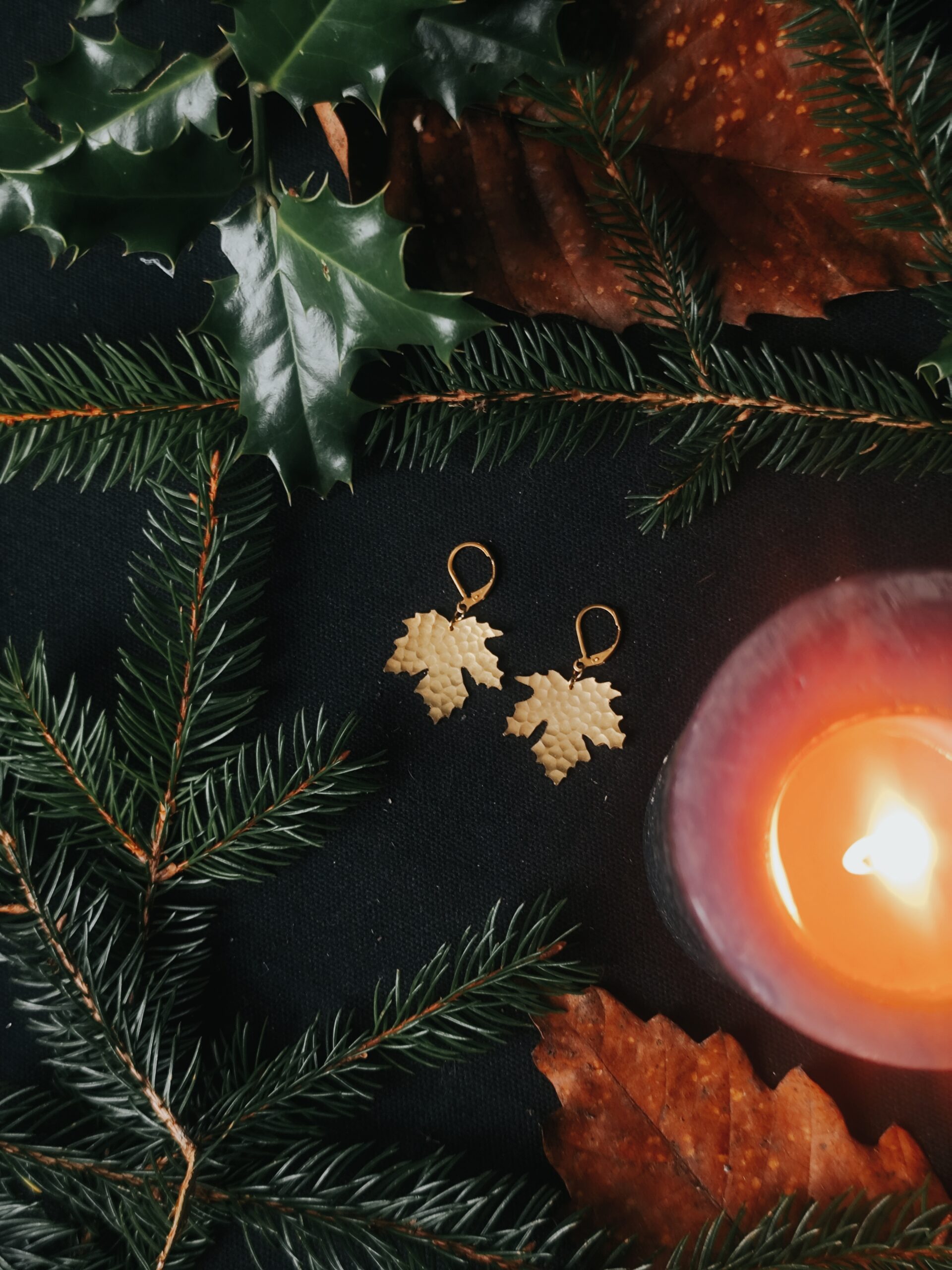 Boucles d'oreilles Feuilles de Platane – Image 5