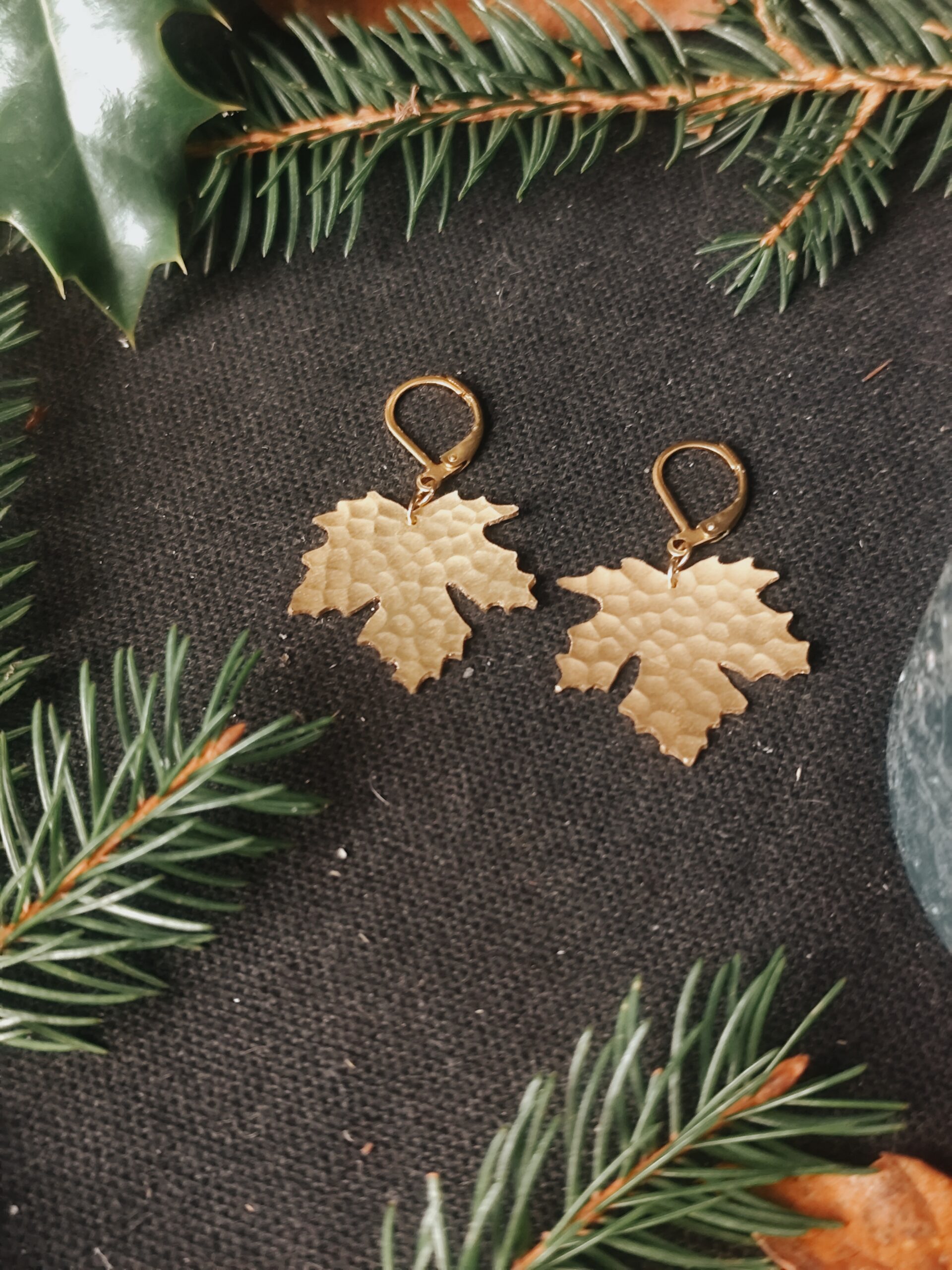 Boucles d'oreilles Feuilles de Platane – Image 4