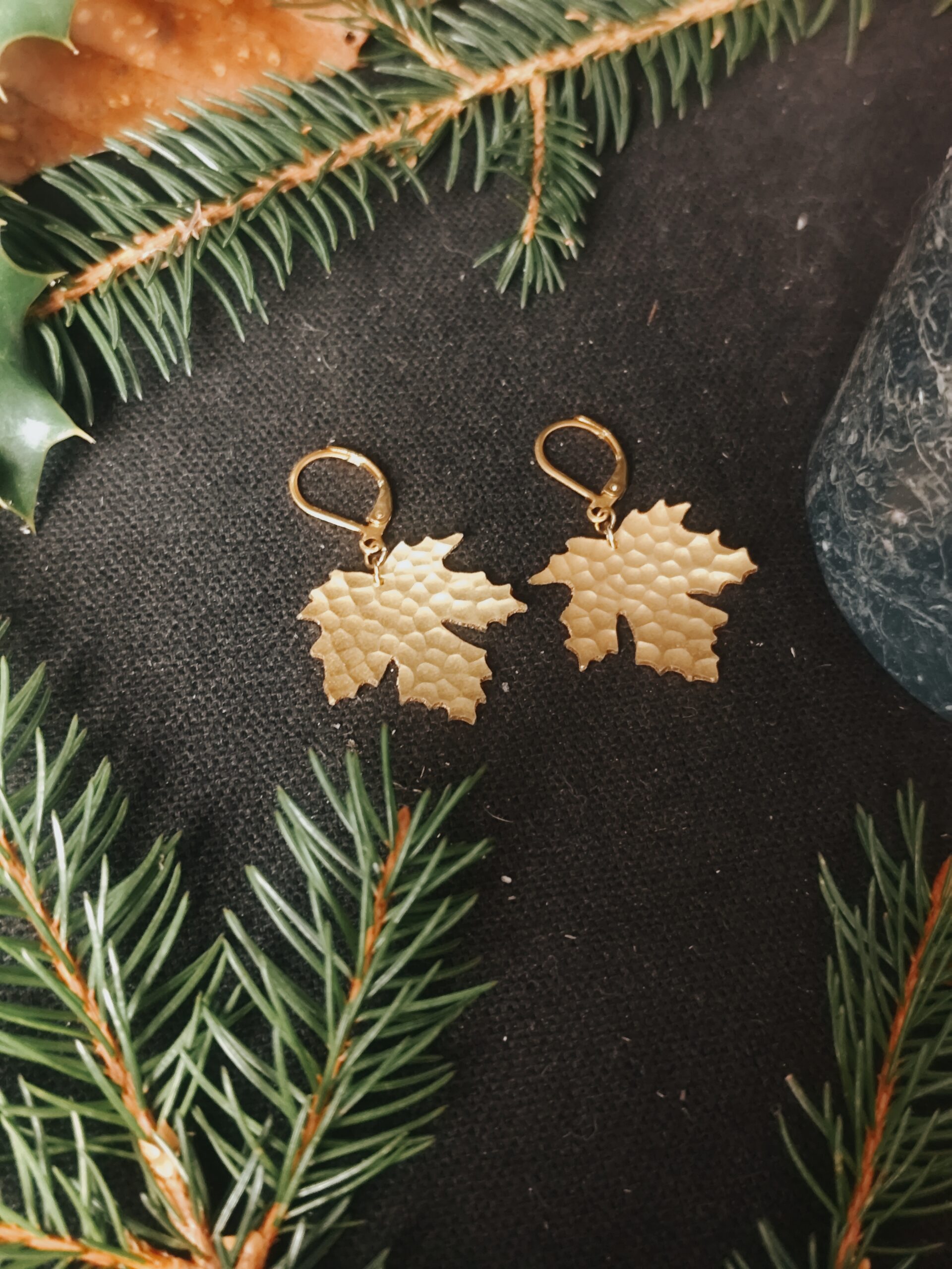 Boucles d'oreilles Feuilles de Platane – Image 7