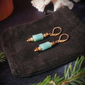 Boucles d'oreilles Lesna - Collection "Stanislava" - Aventurine