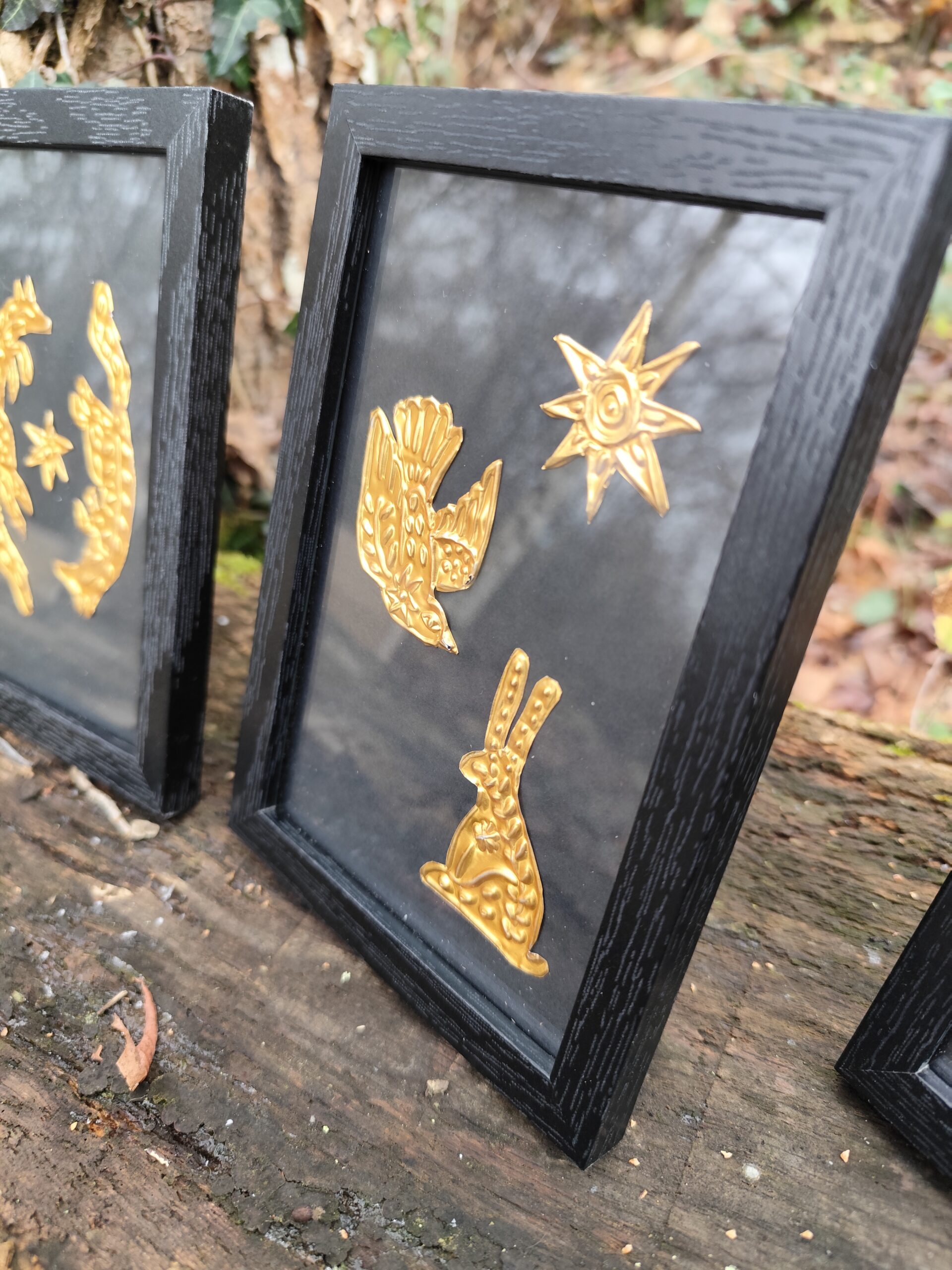 Le lapin et l'oiseau - Collection "Bestiaire" en Métal Repoussé – Image 7