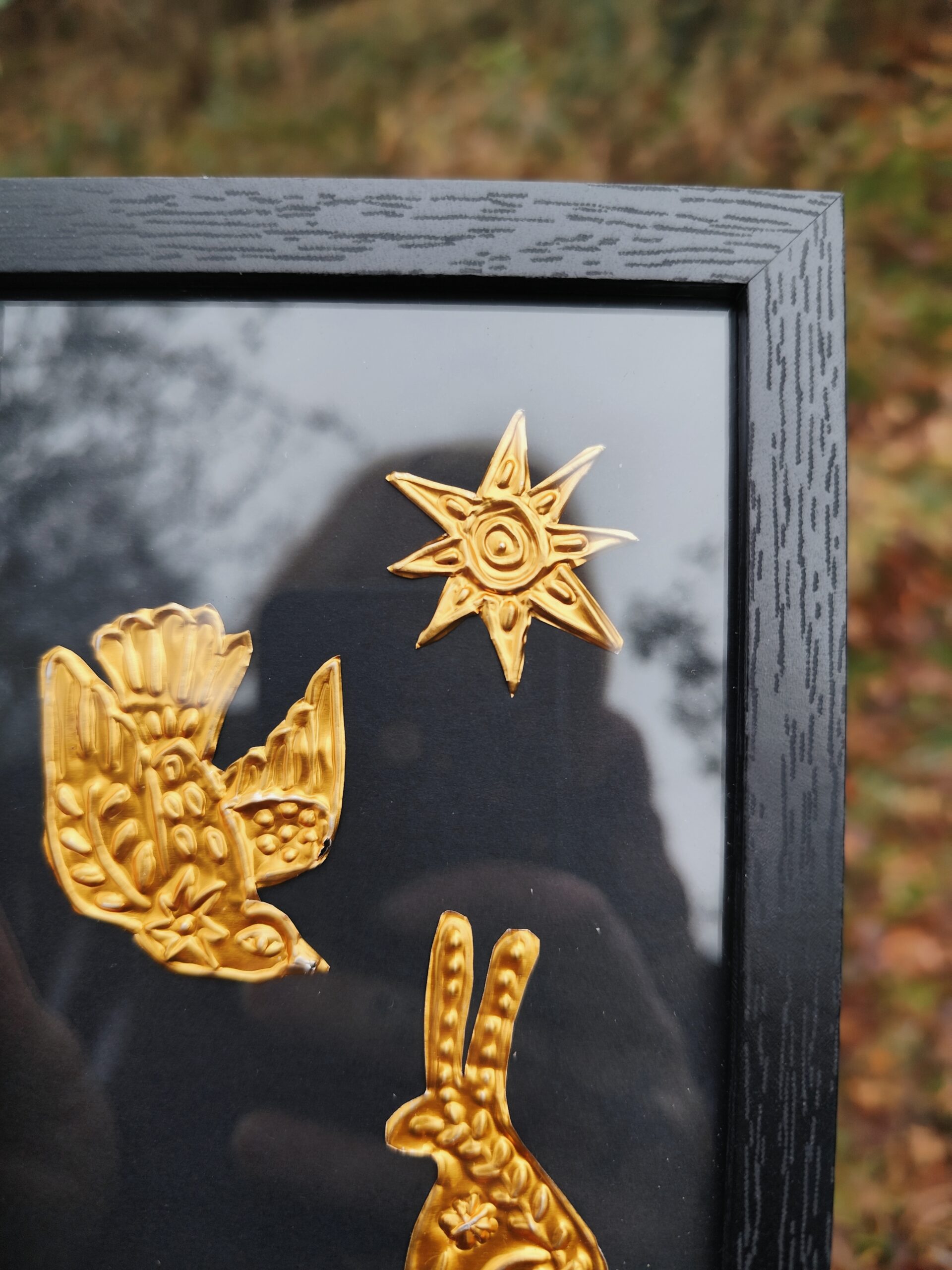 Le lapin et l'oiseau - Collection "Bestiaire" en Métal Repoussé – Image 4