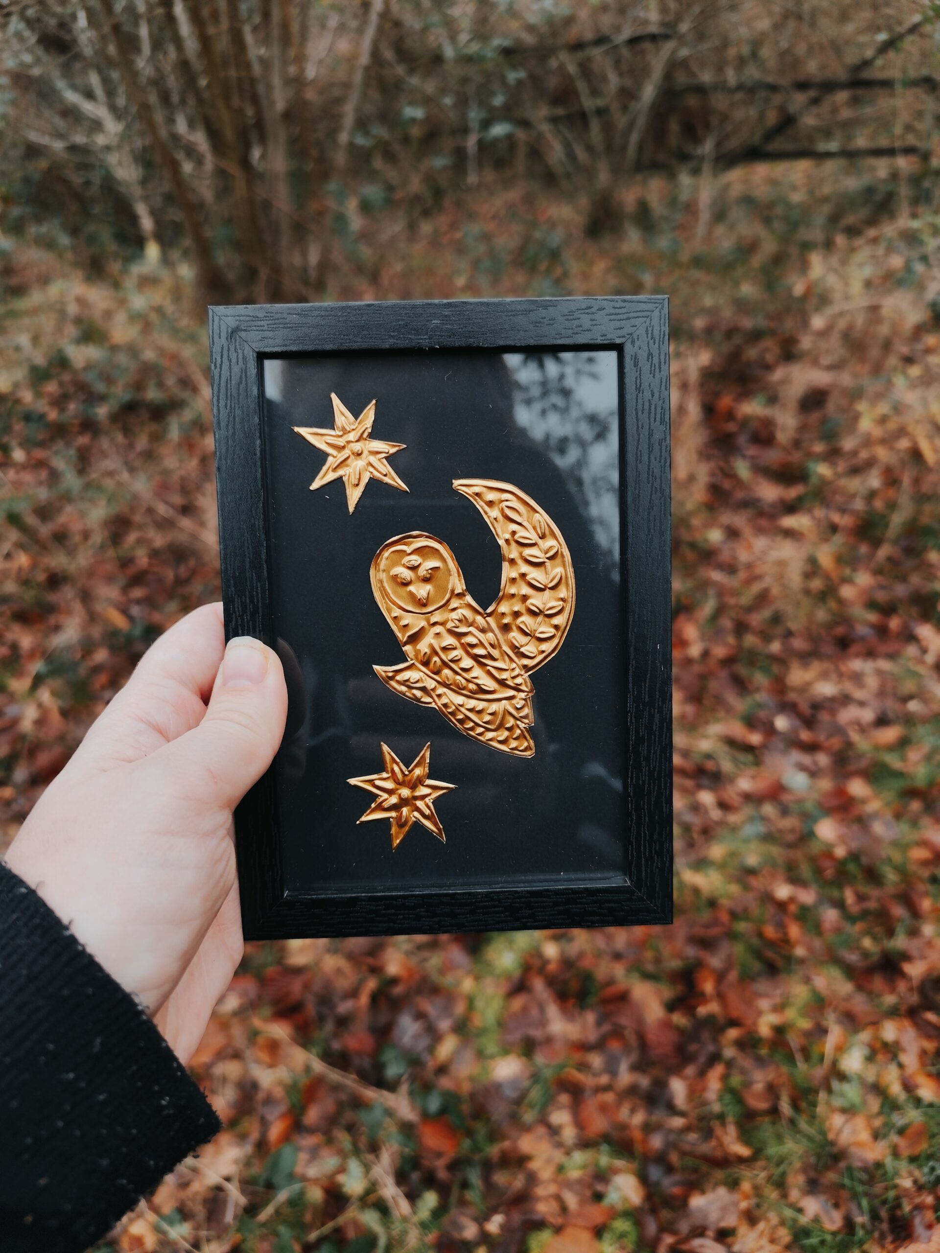 La Chouette - Collection "Bestiaire" en Métal Repoussé