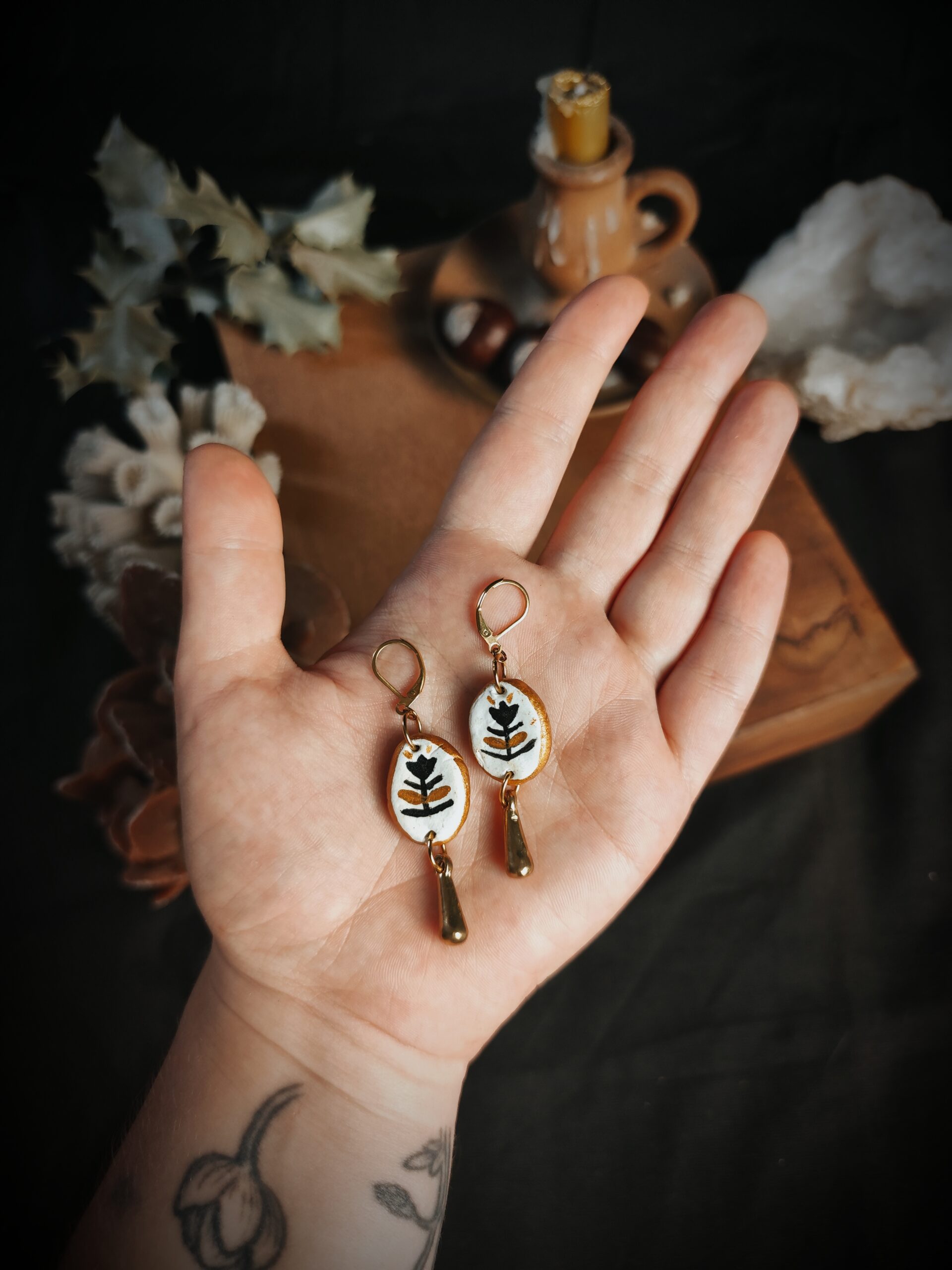 Boucles d'oreilles fleurs "éclosion" – Image 4